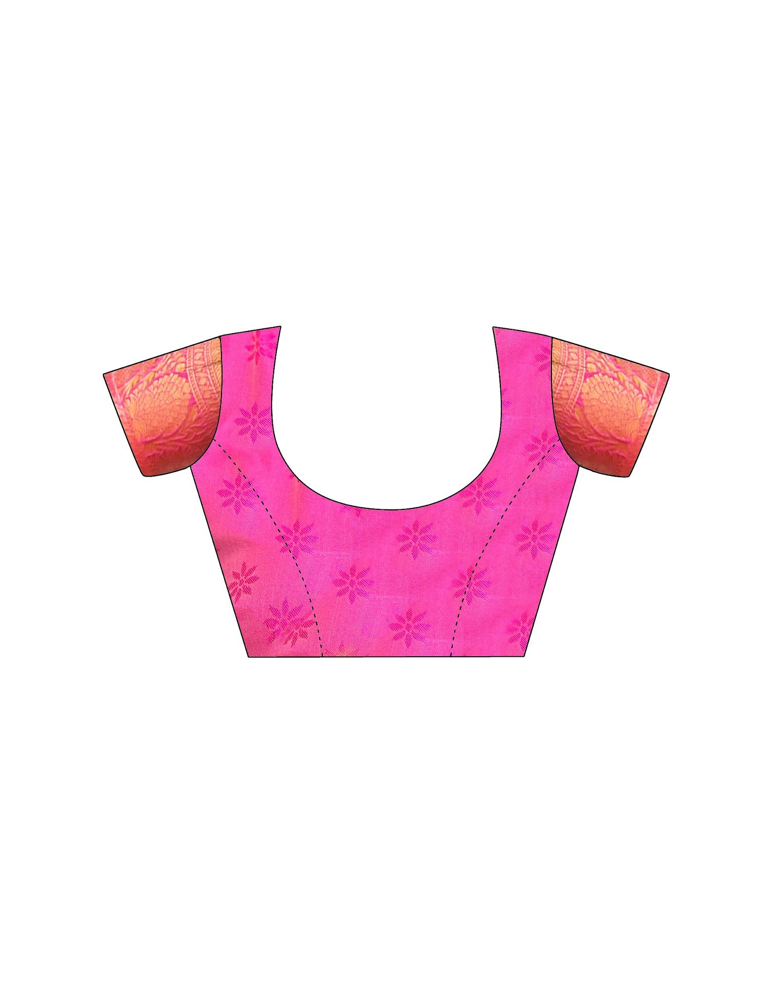 Pink Silk Woven Banarasi Saree