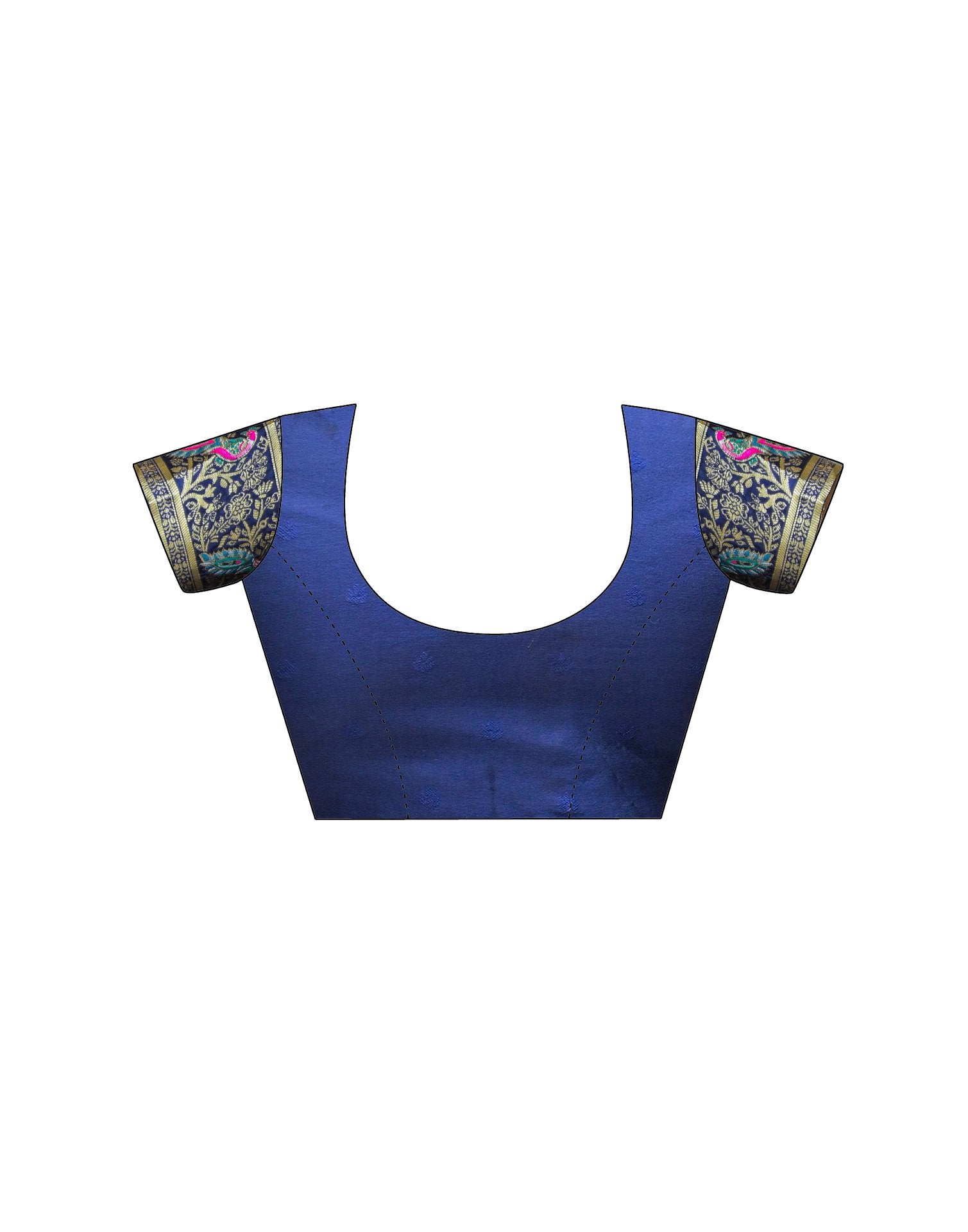 Navy Blue Silk Woven Saree