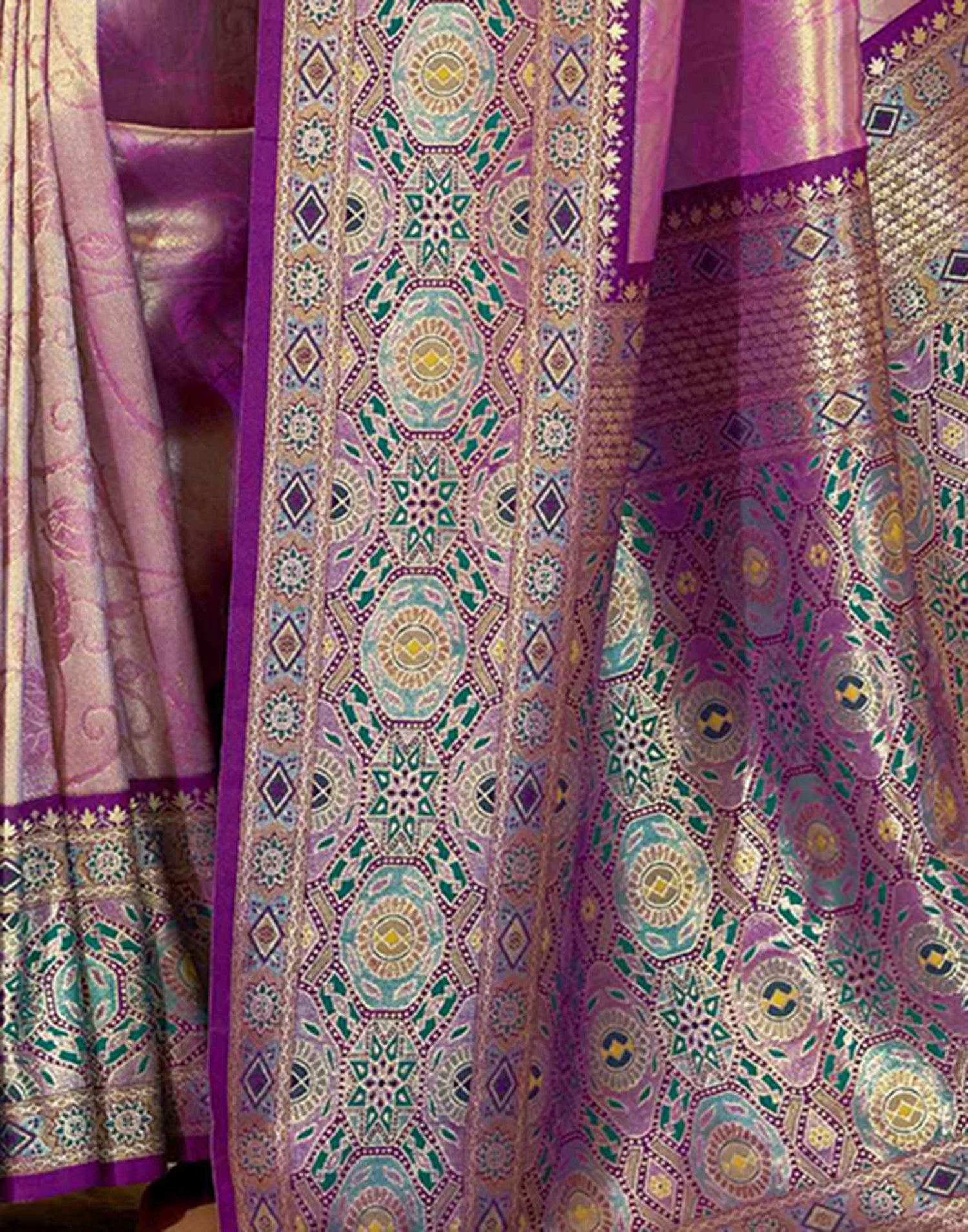 Pink Tissue Silk Woven Banarasi Saree