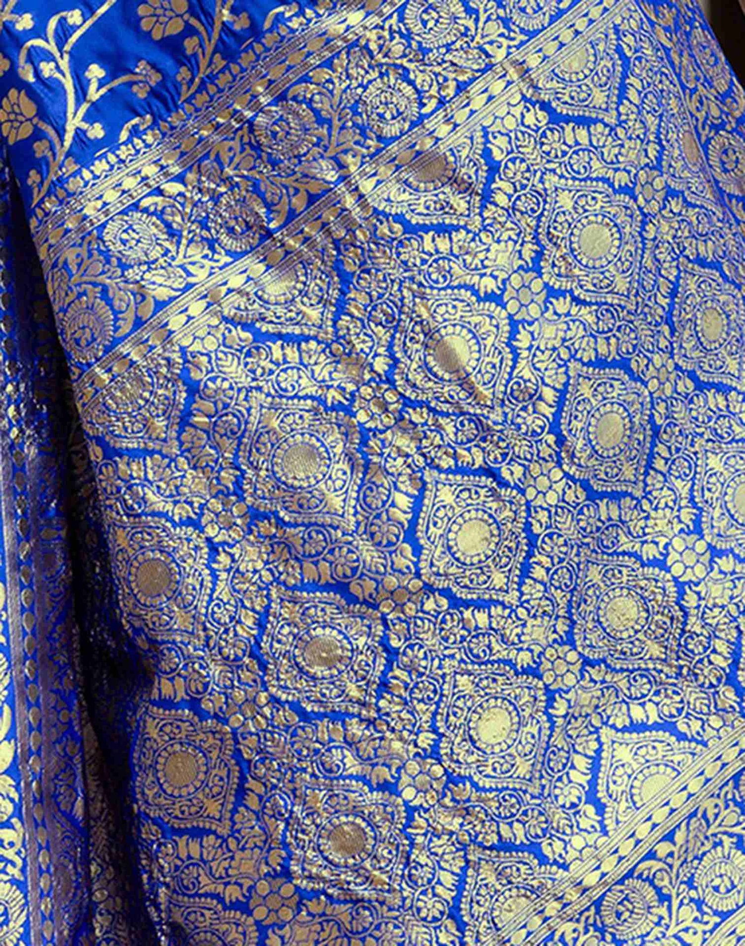 Blue Silk Woven Banarasi Saree