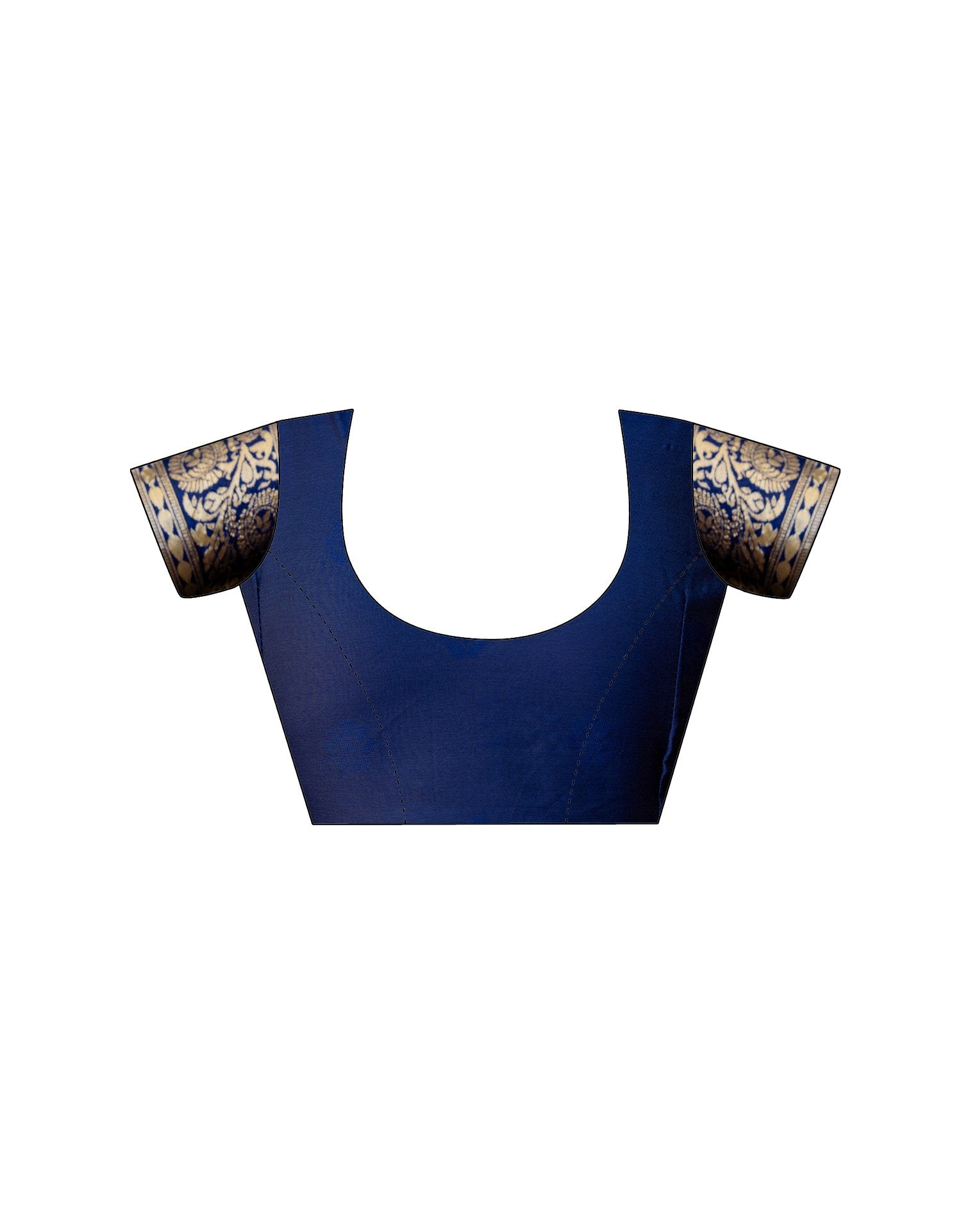 Navy Blue Silk Woven Banarasi Saree