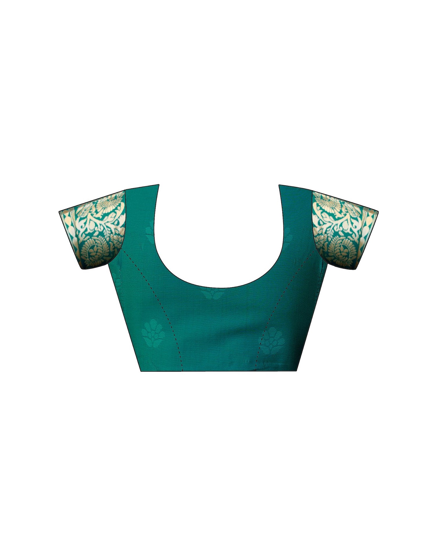 Teal Green Silk Woven Banarasi Saree