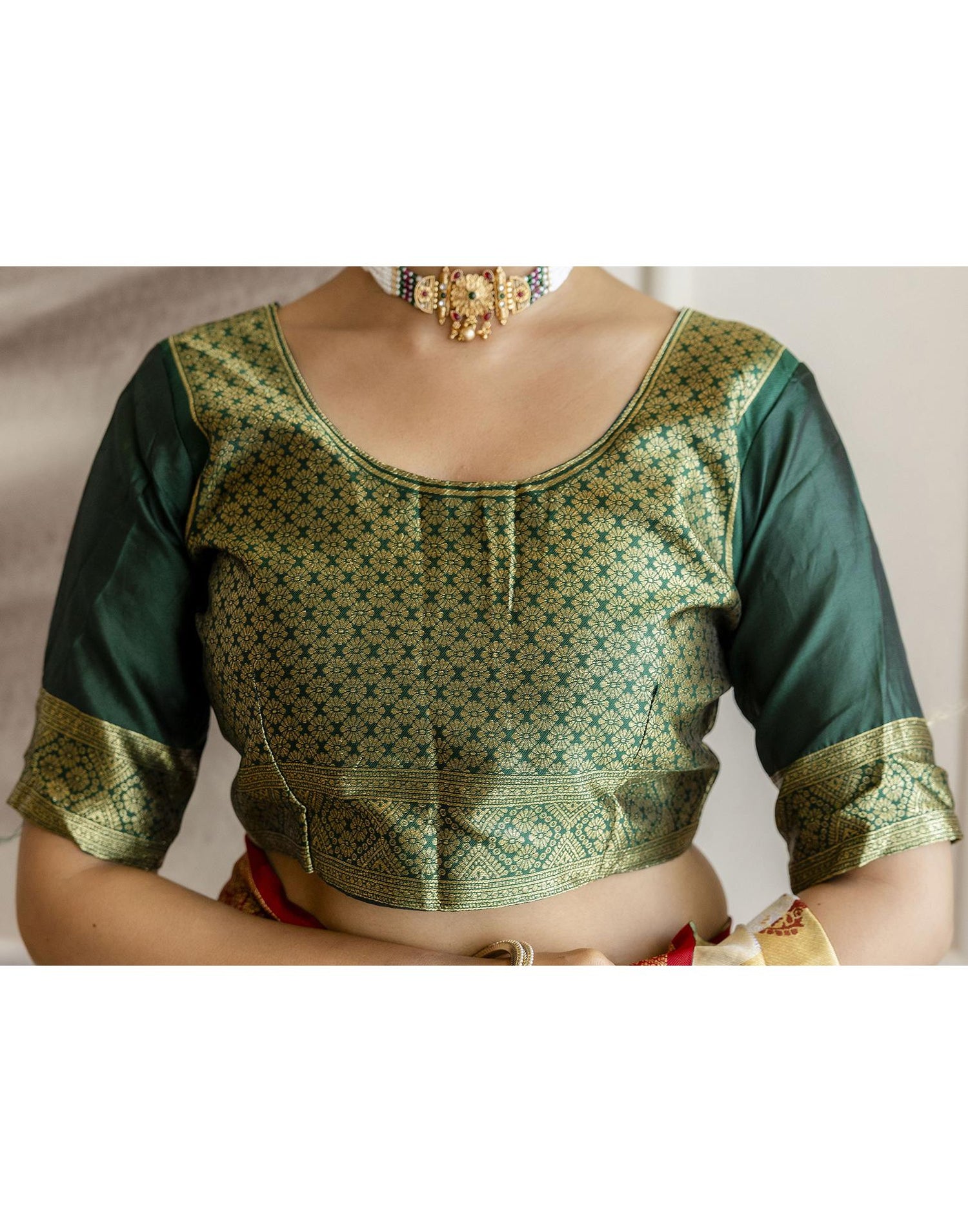 Red Silk Woven Saree