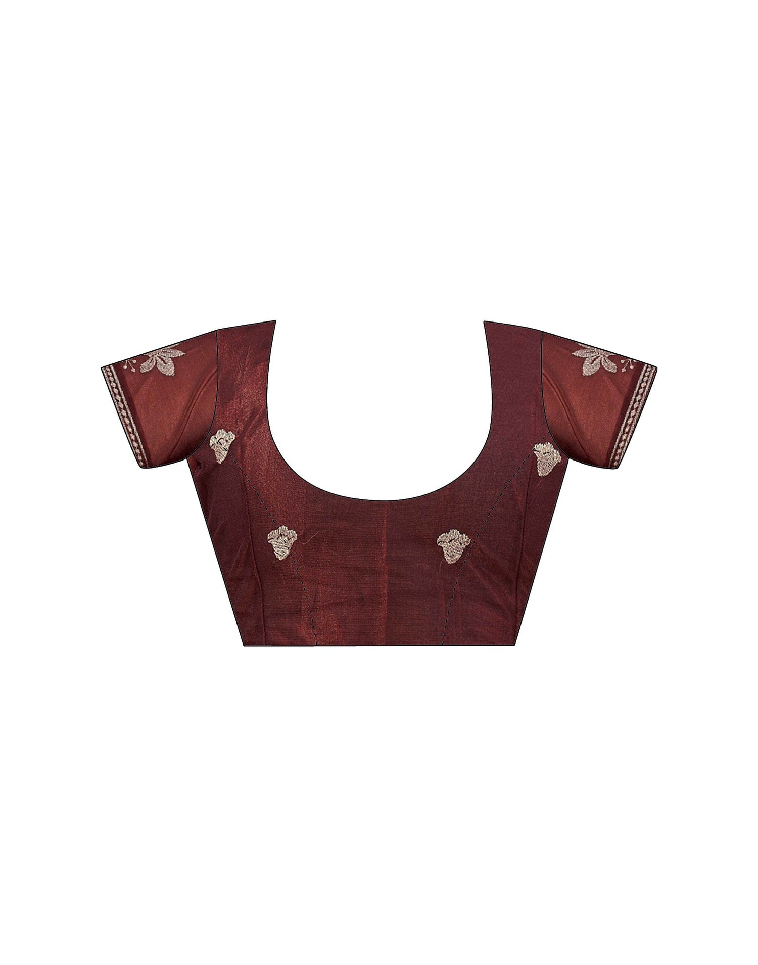 Maroon Shimmer Net Embroidery Swarovski Saree