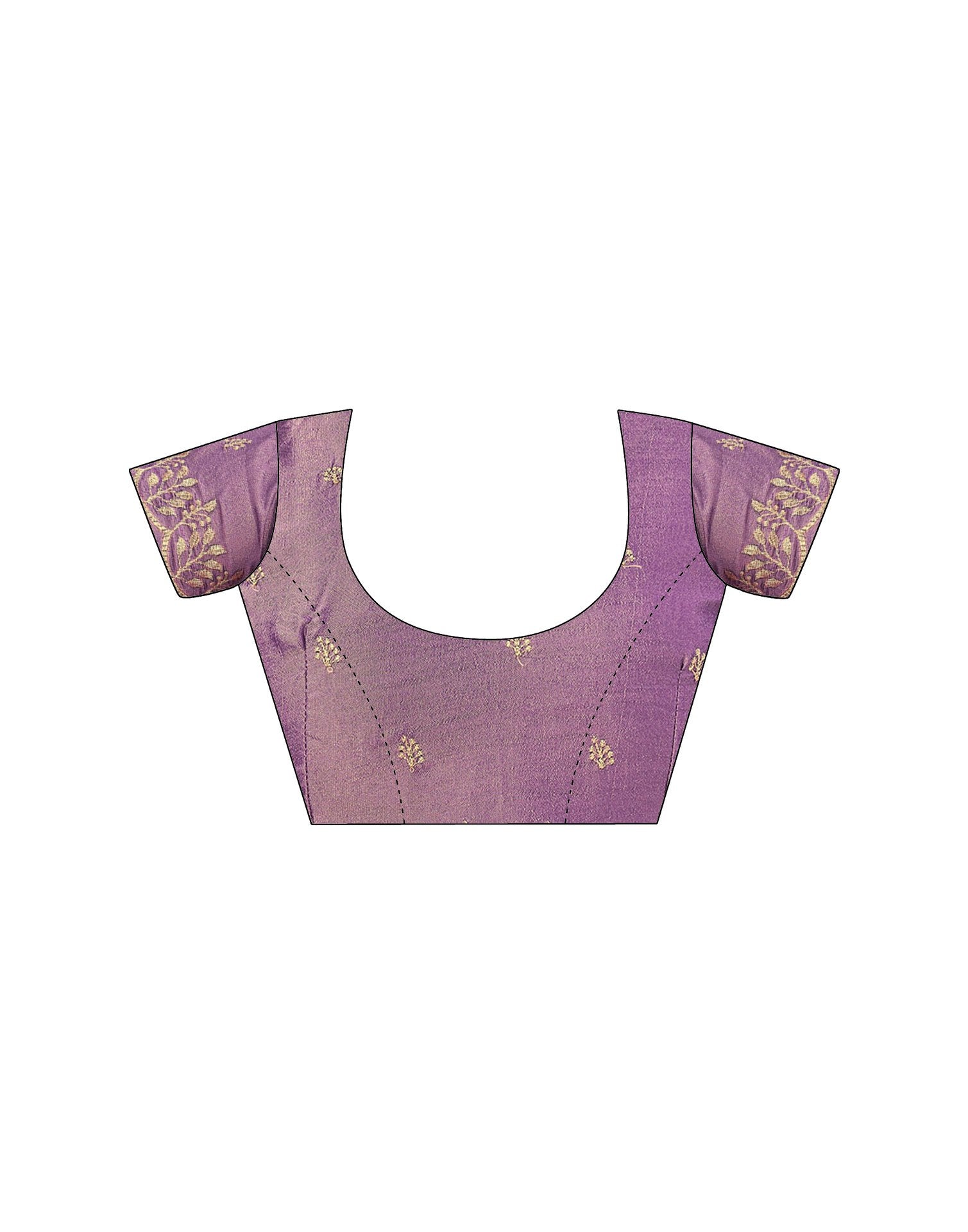 Dusty Lavender Silk Embroidery Swarovski Saree