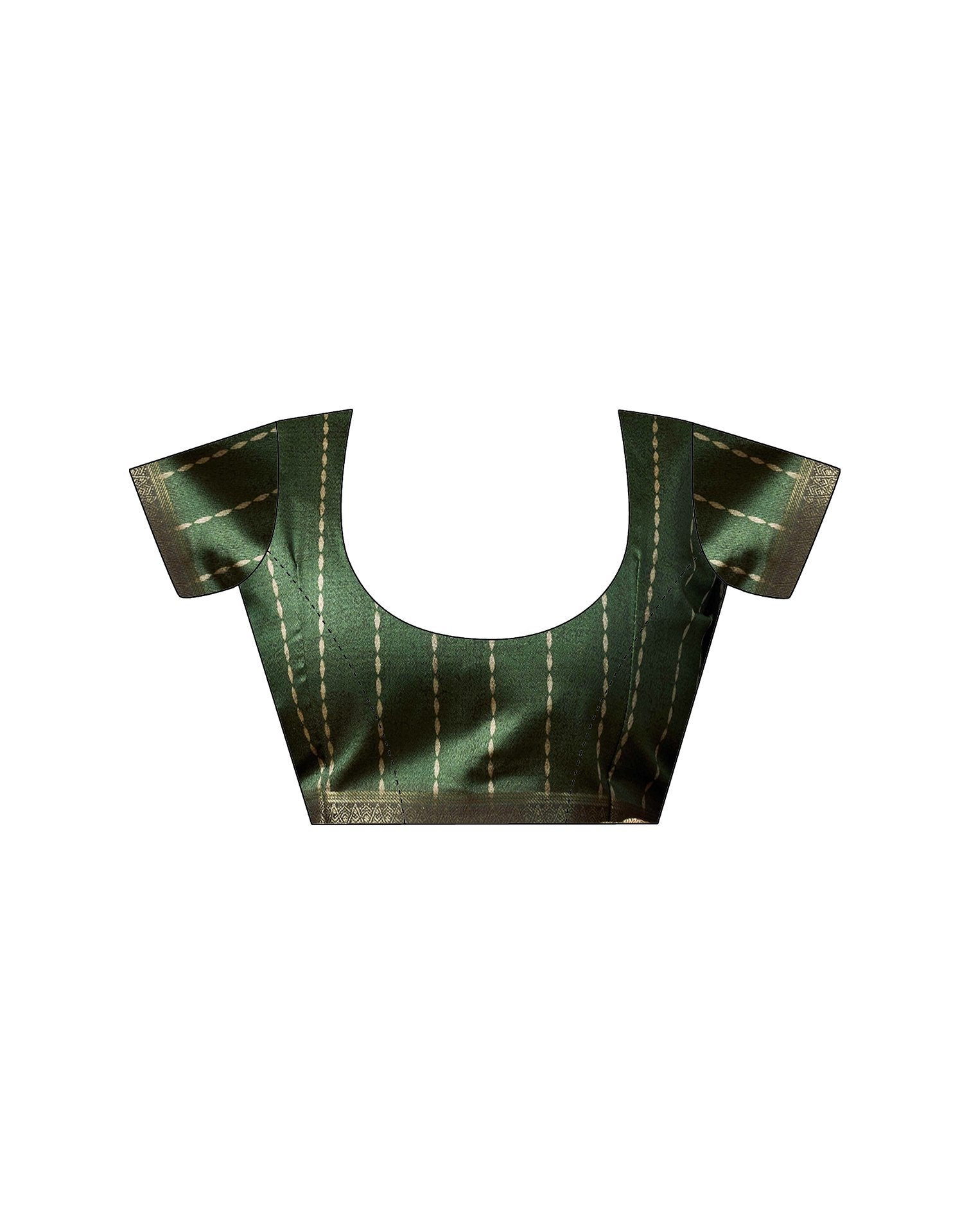Khaki Silk Printed Saree