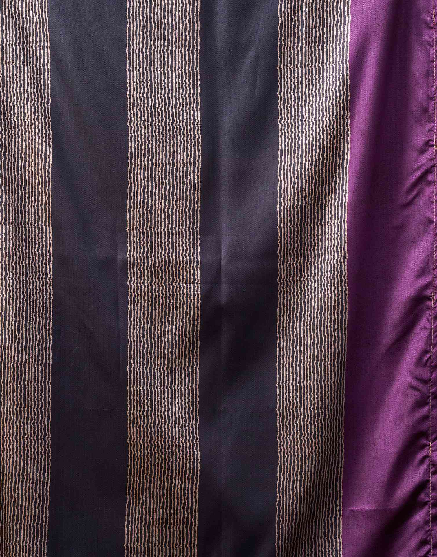 Dusty Purple Silk Printed Saree