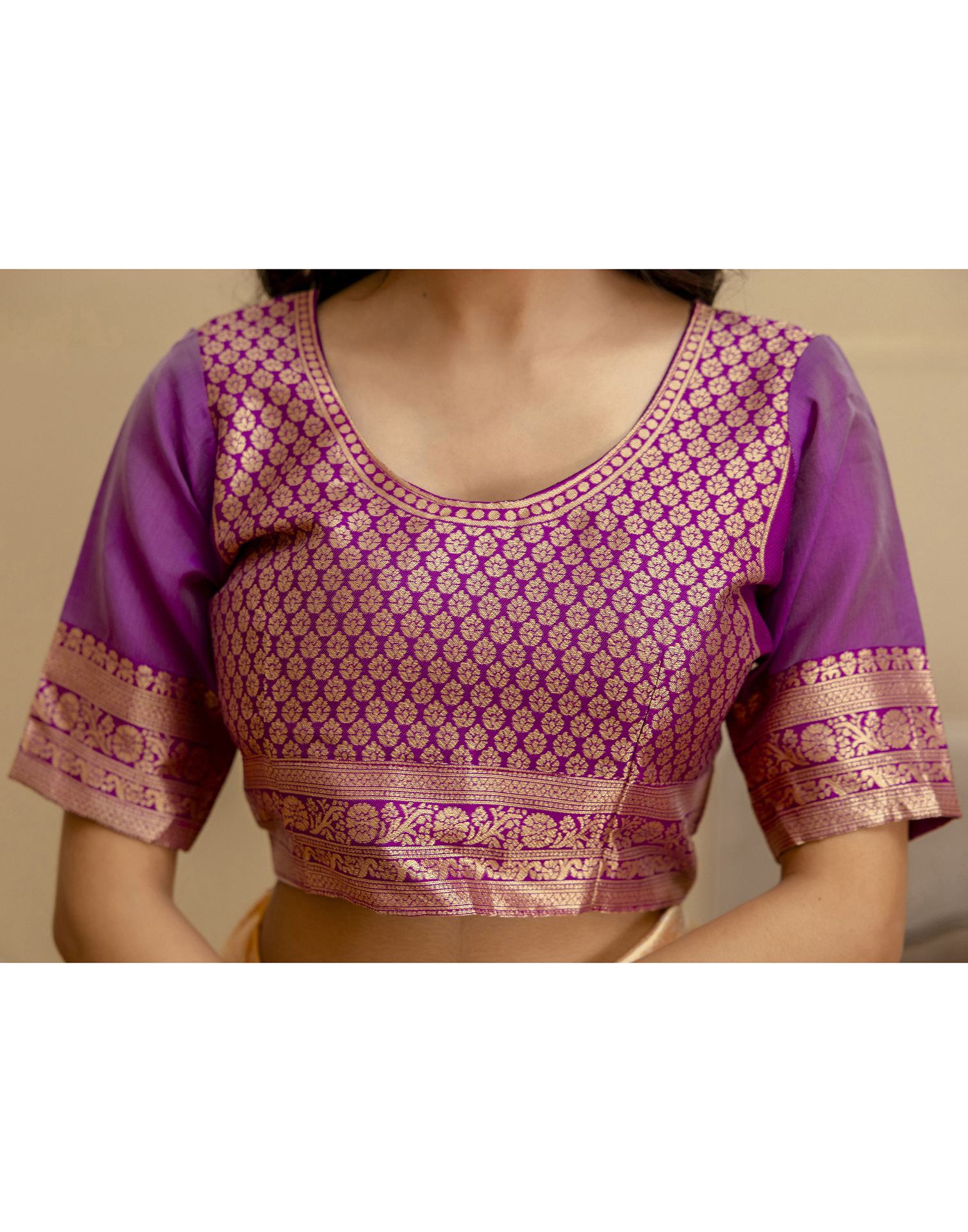 Off White Silk Woven Saree