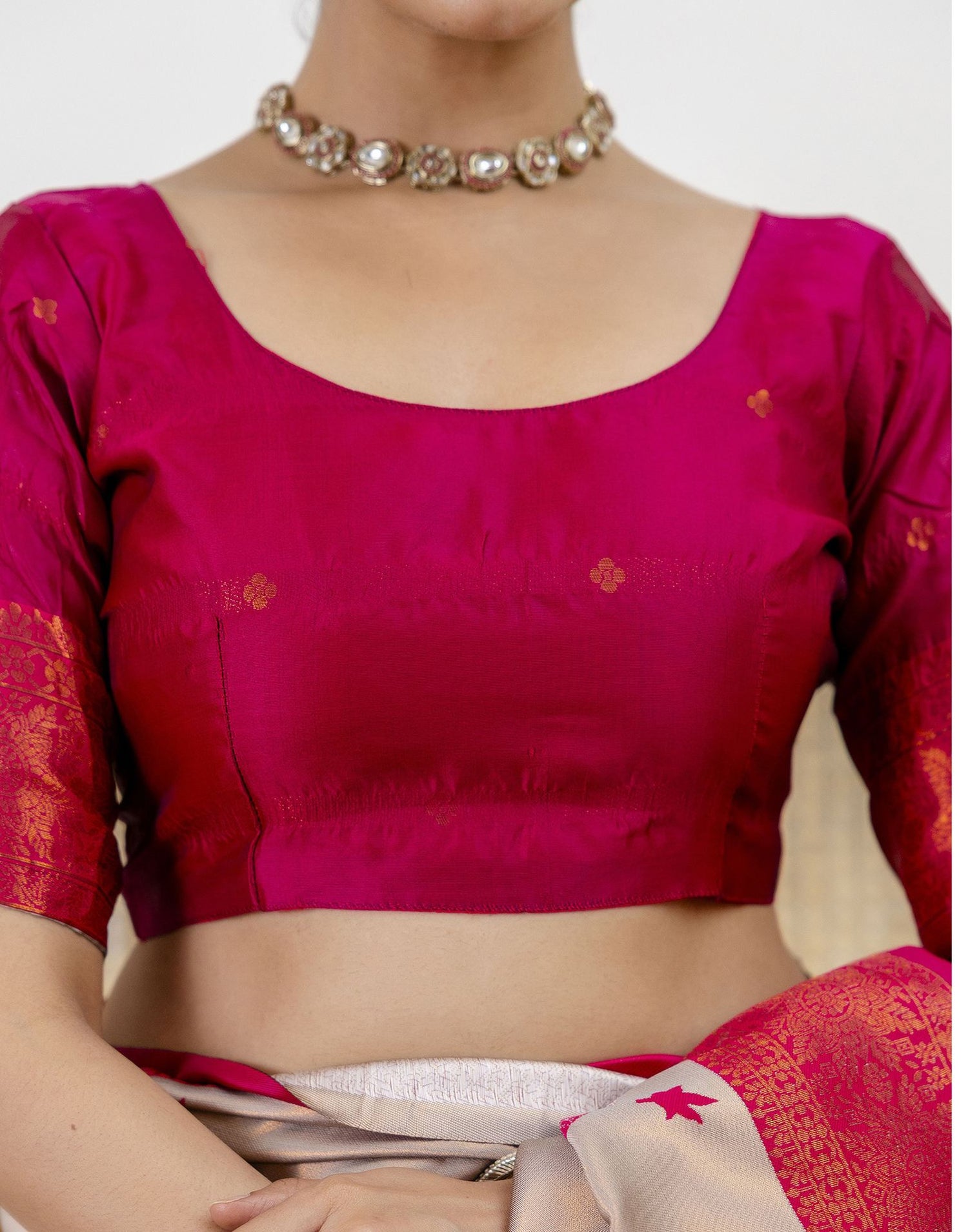 Grey Silk Woven Saree