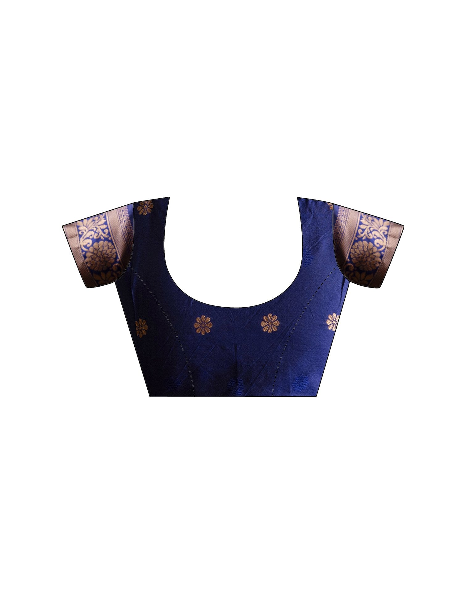 Navy Blue Silk Woven Saree