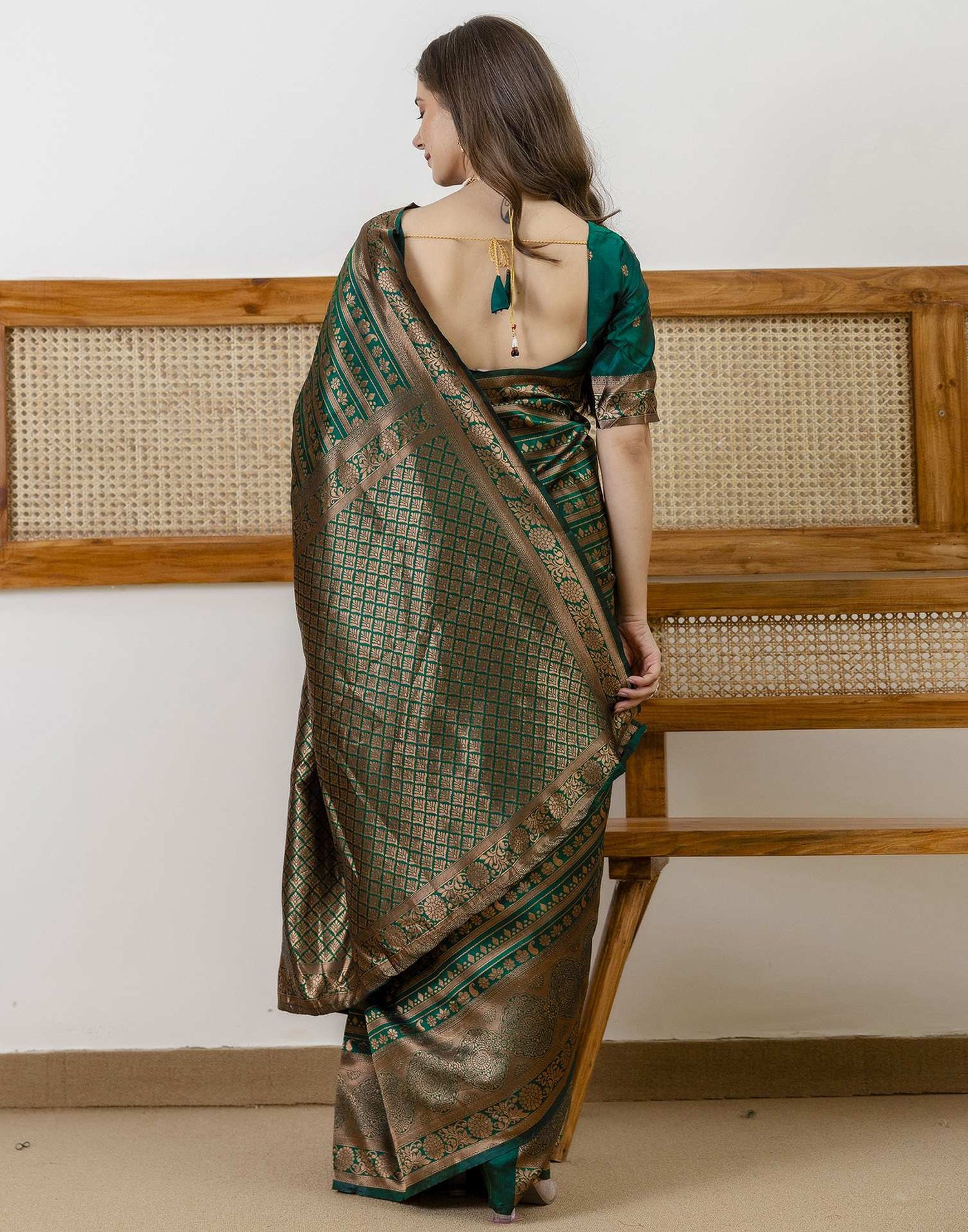 Green Silk Woven Saree