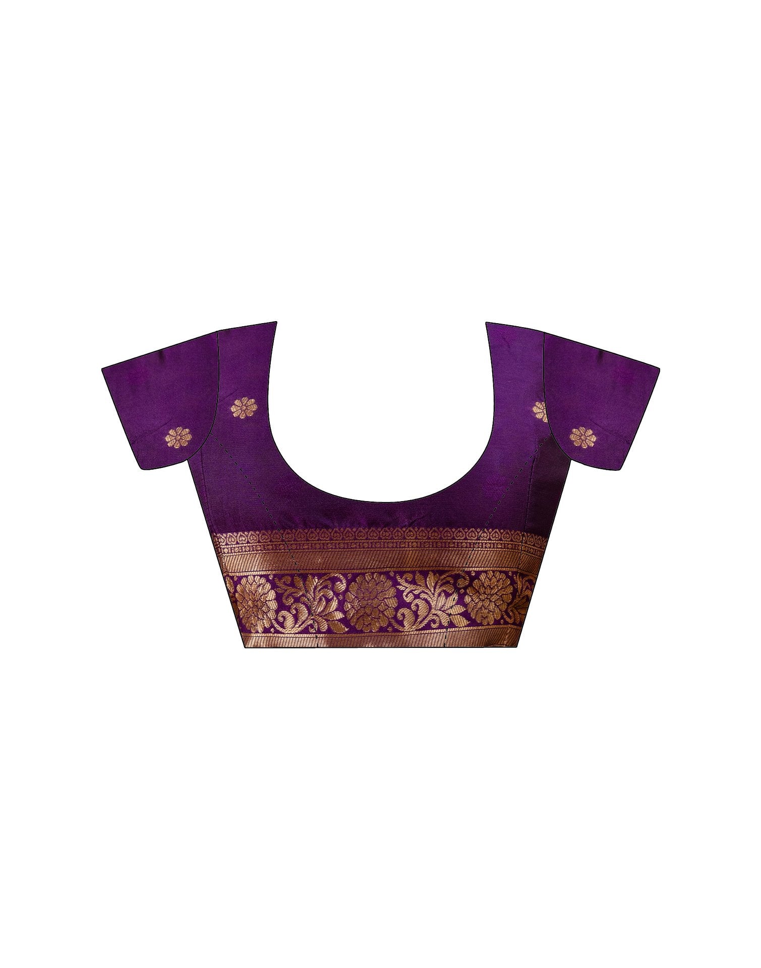 Dark Purple Silk Woven Saree