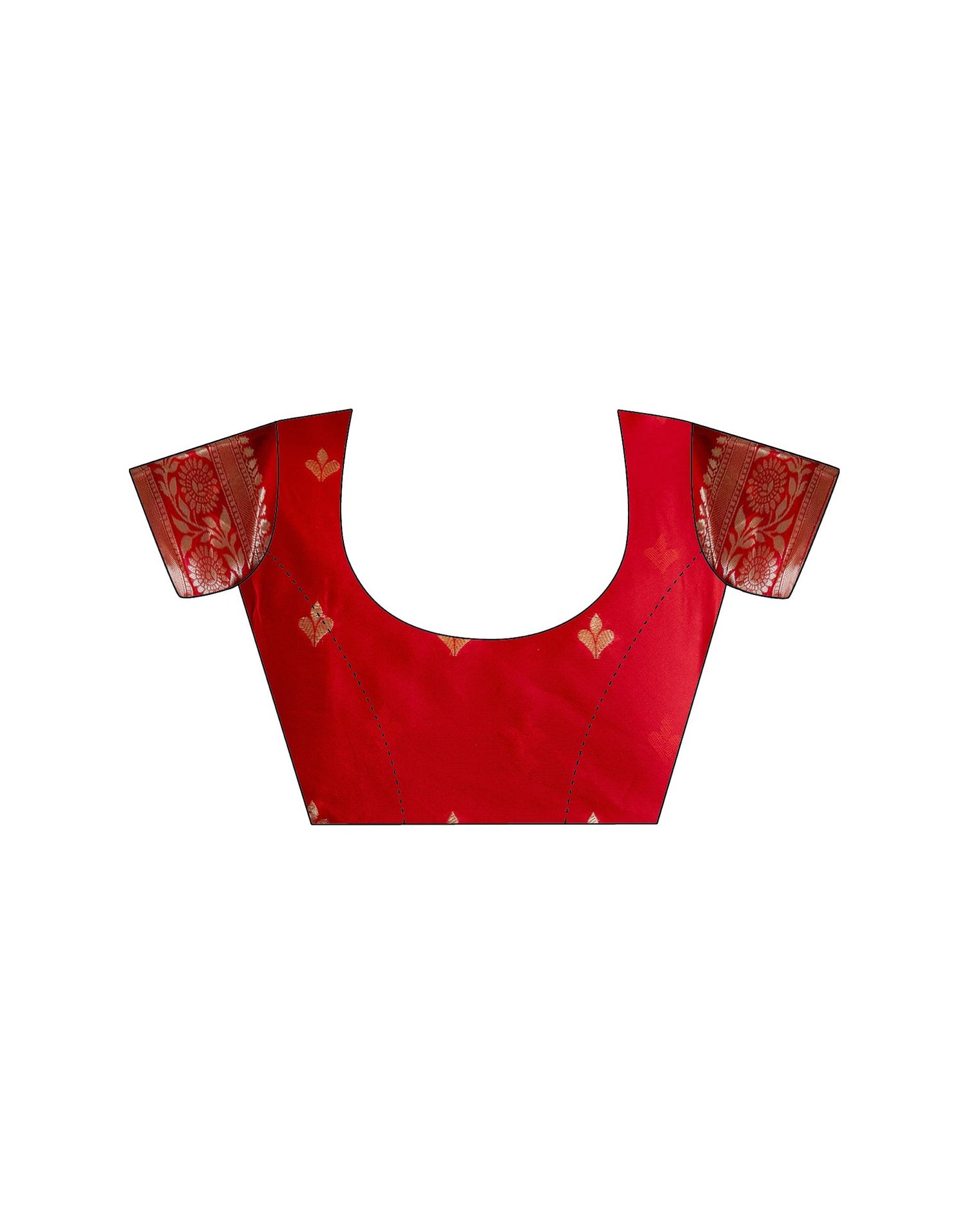 Red Silk Woven Saree