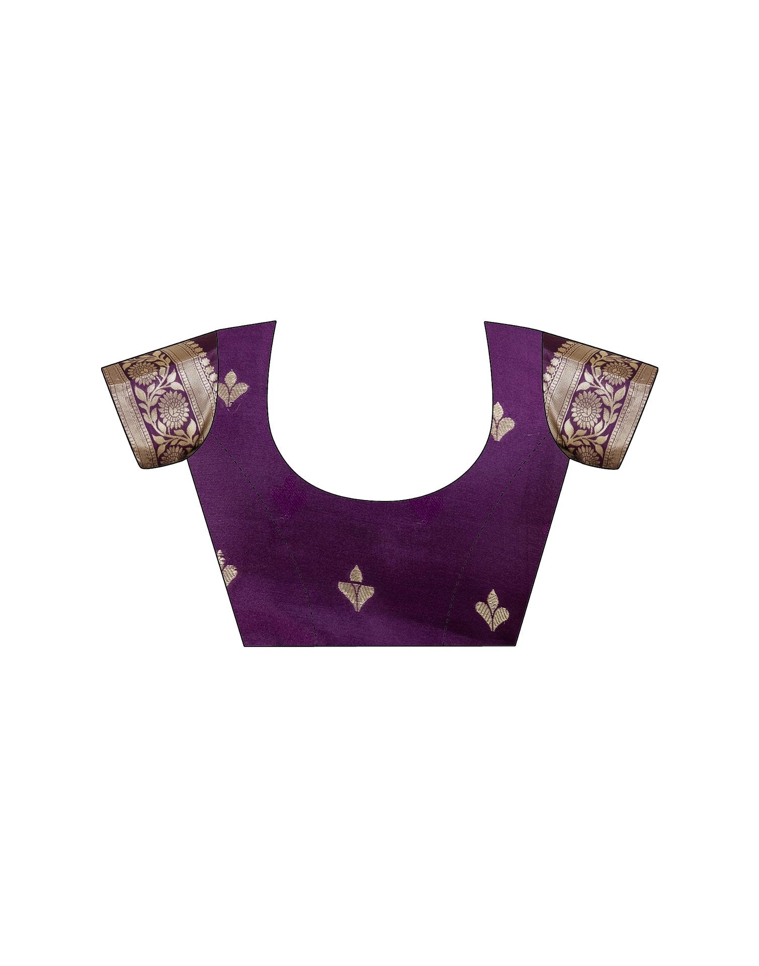 Dark Purple Silk Woven Saree