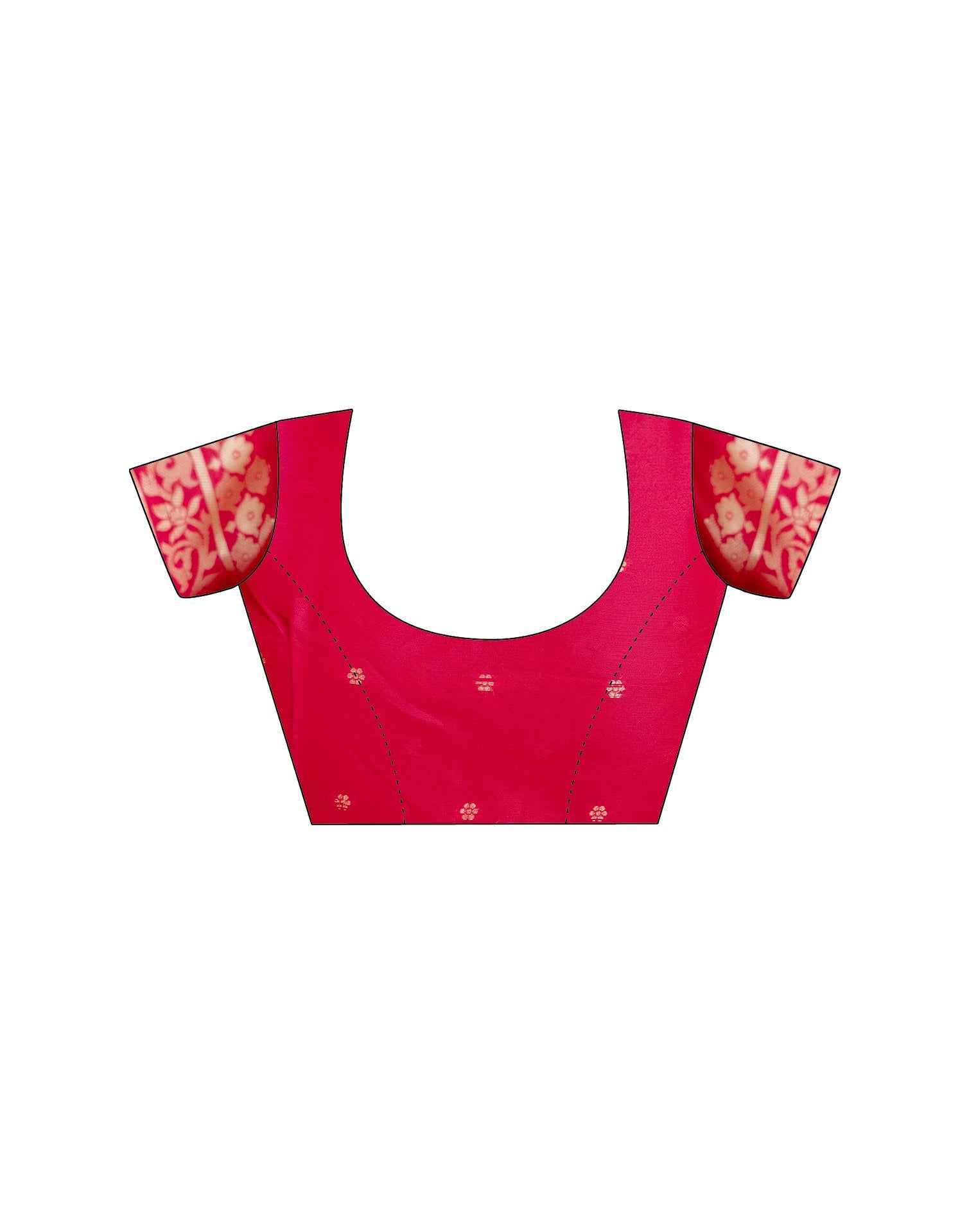 Bright Pink Silk Woven Saree