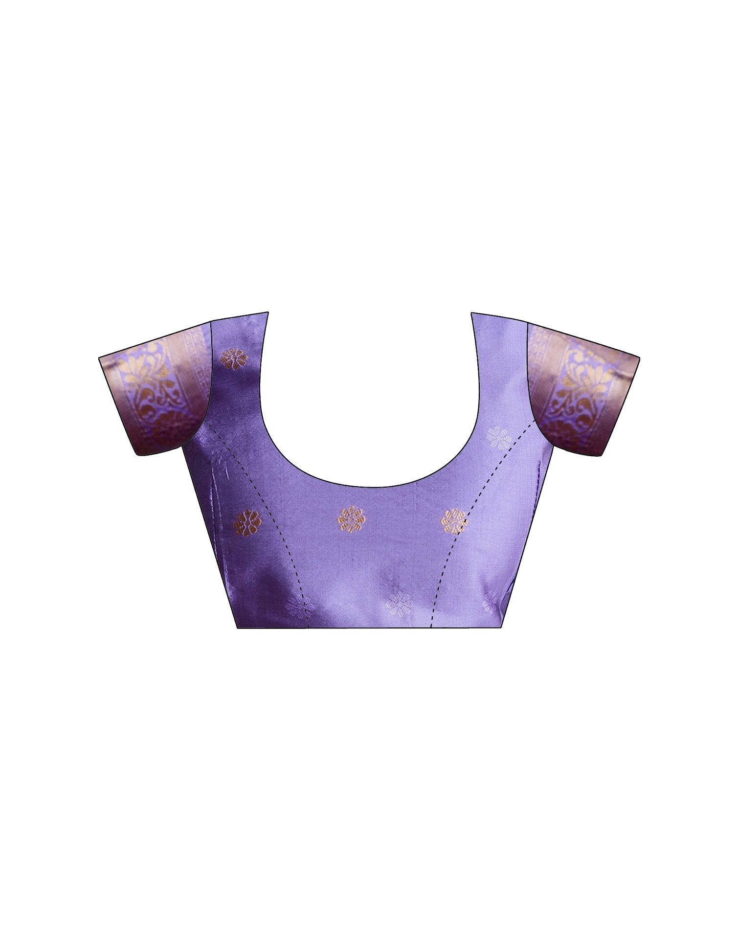 Dark Lavender Silk Woven Saree