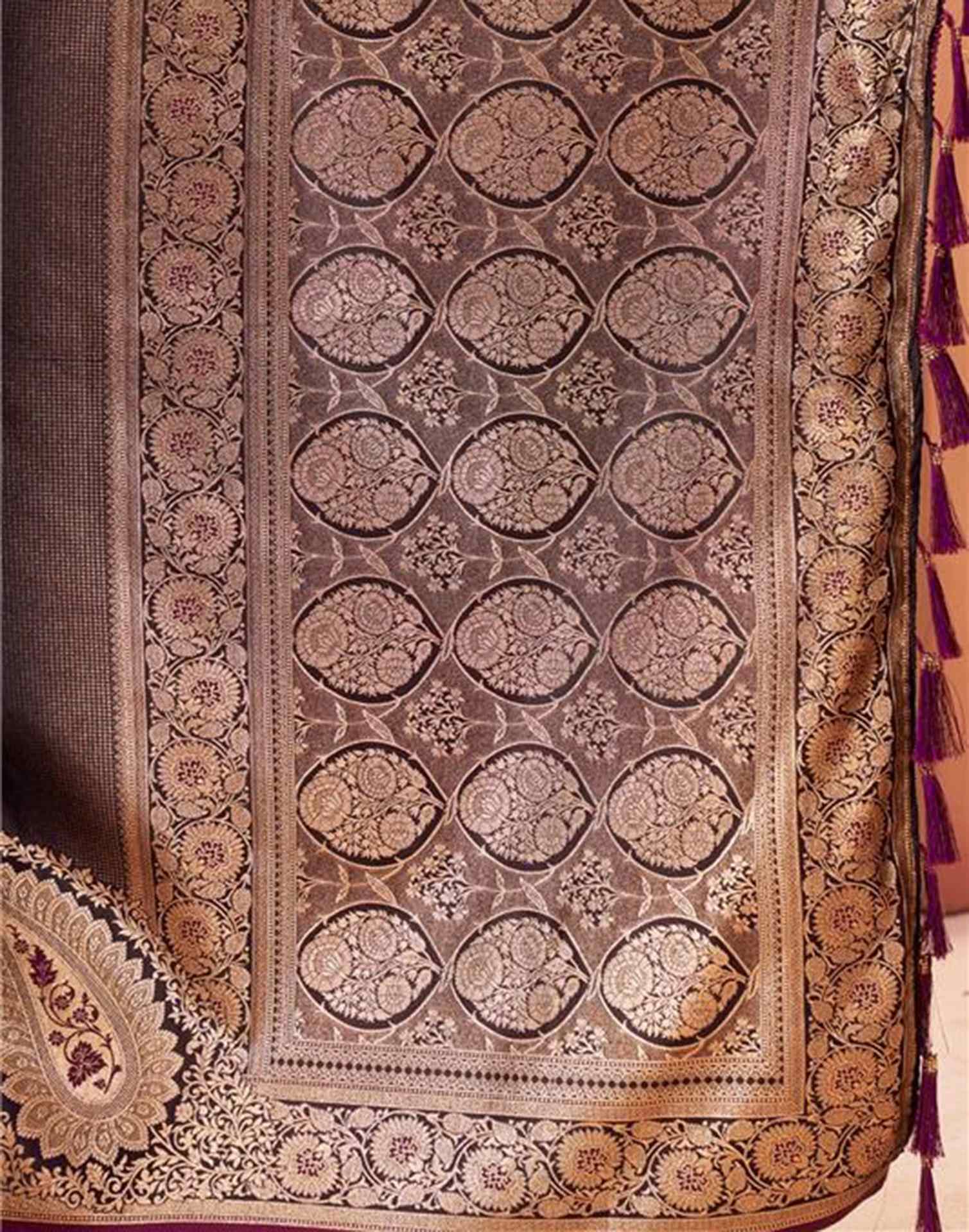 Black Silk Woven Saree