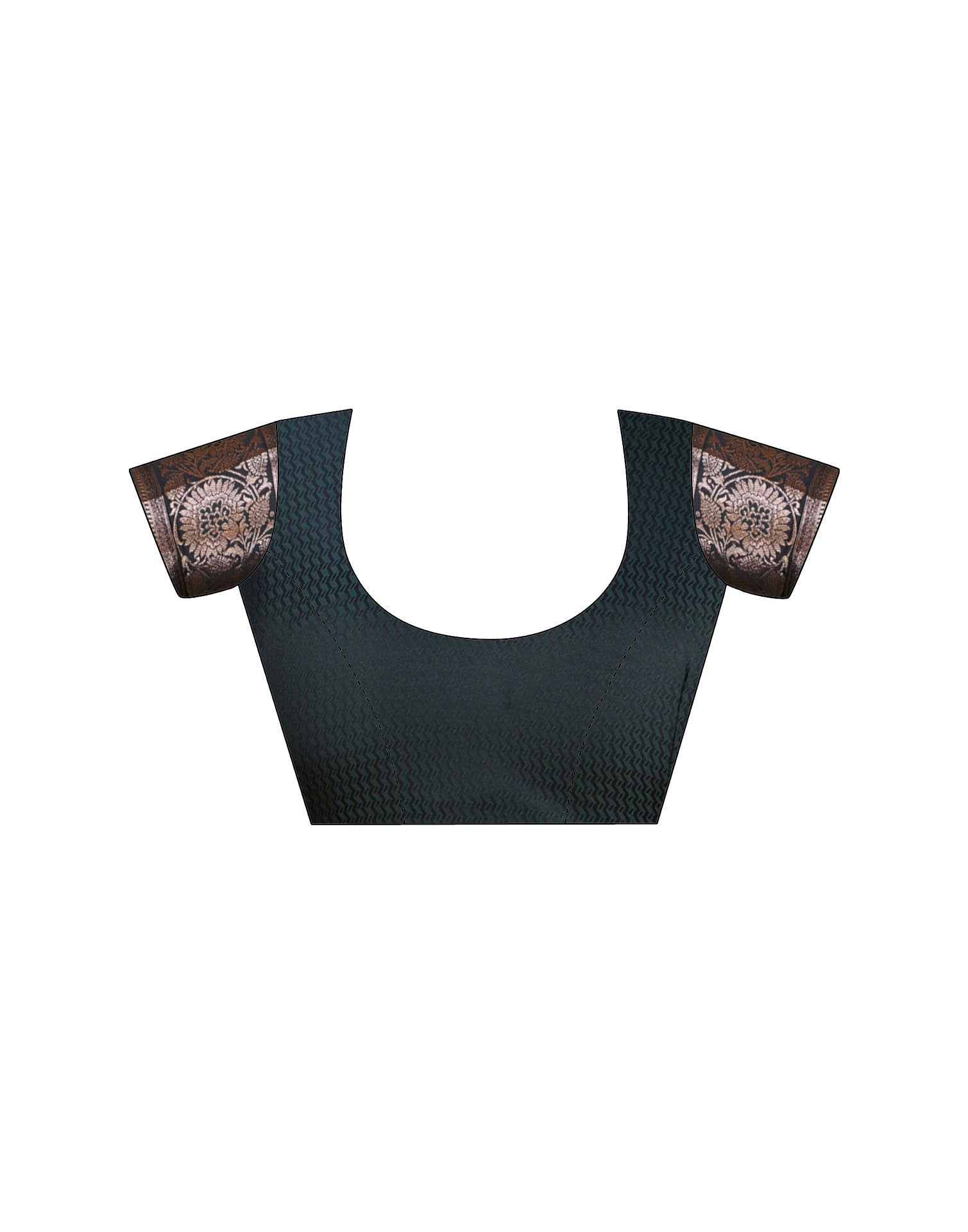 Bottle Green Silk Woven Saree