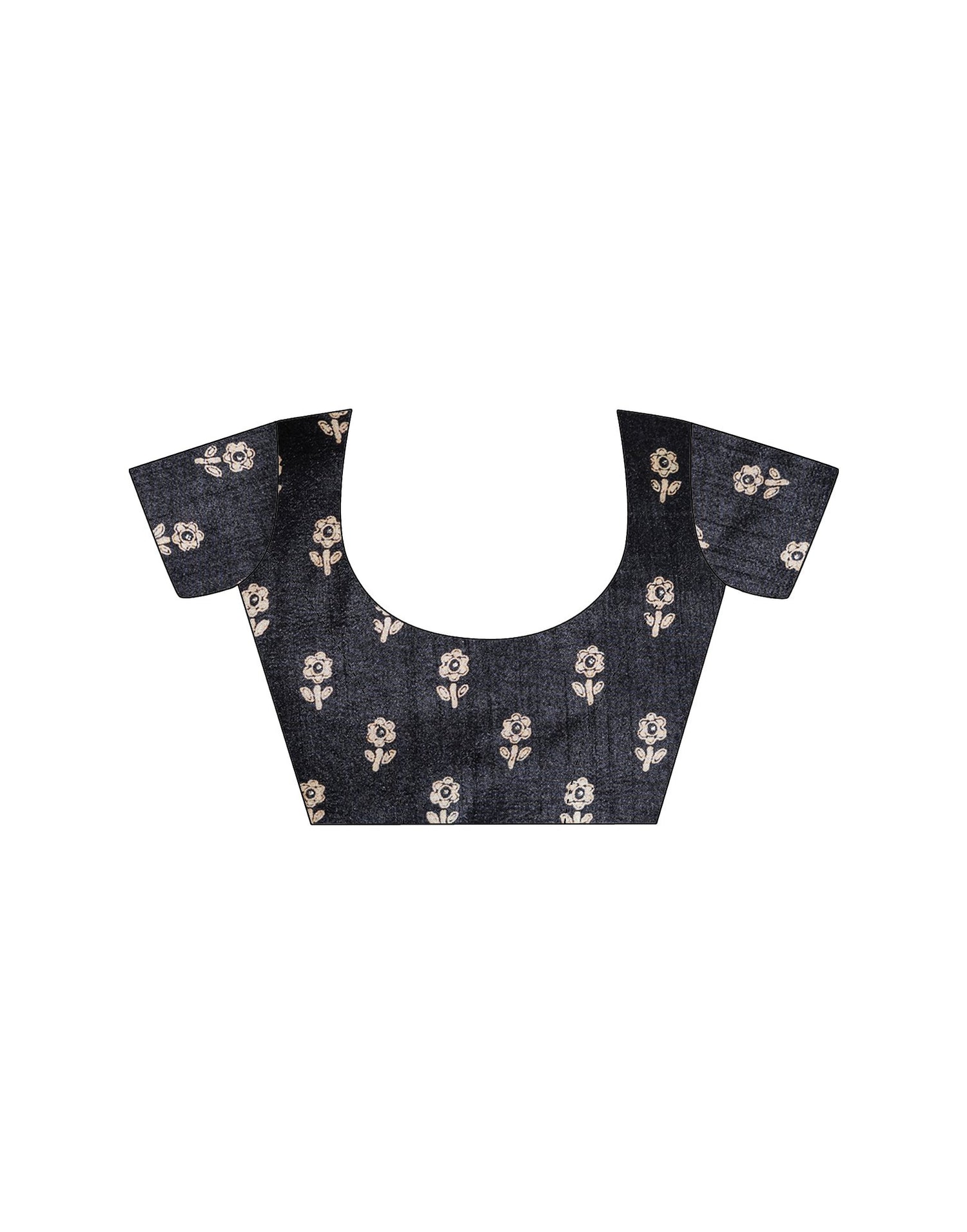 Black Silk Printed Saree