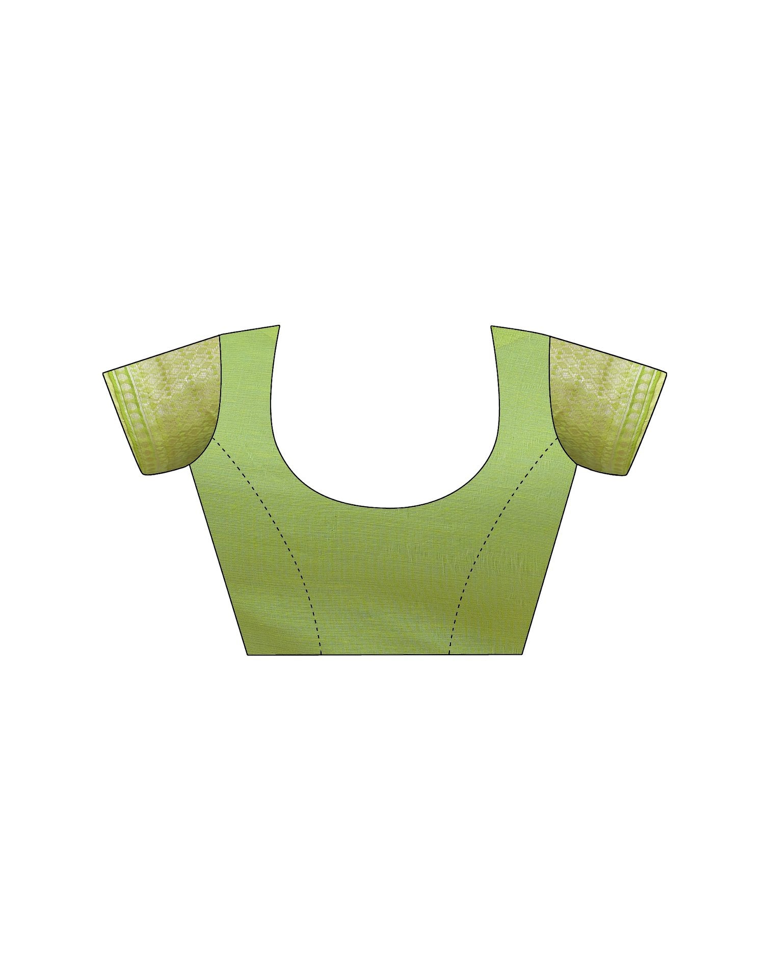 Pista Green Chanderi Woven Saree