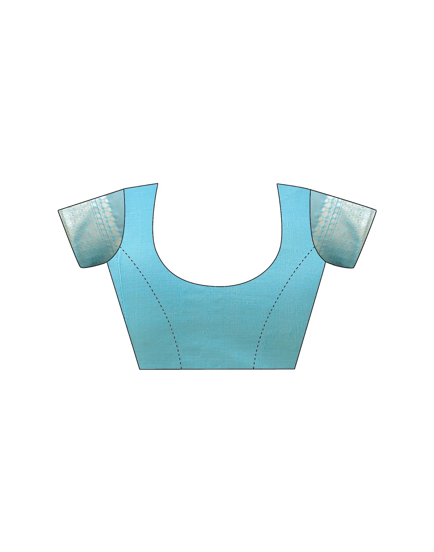 Sky Blue Chanderi Woven Saree