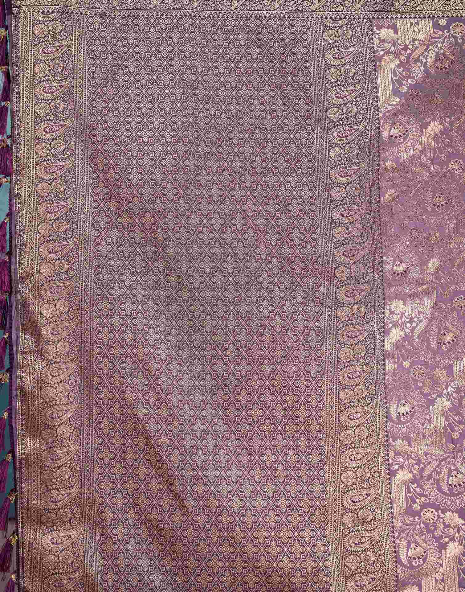 Mauve Silk Woven Saree