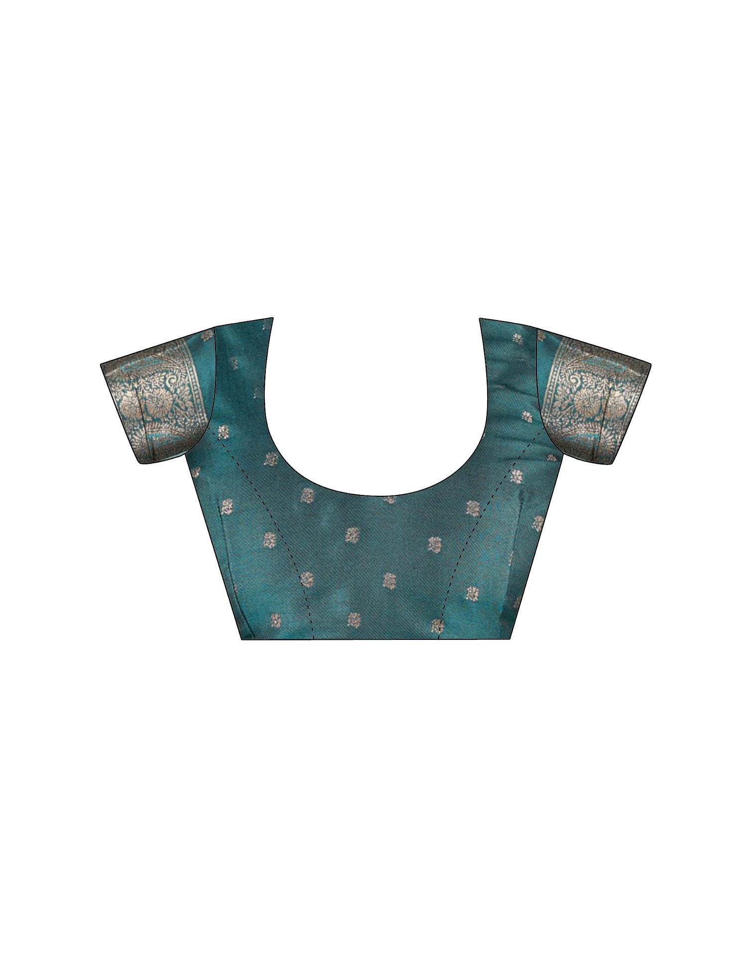 Sea Green Silk Woven Saree