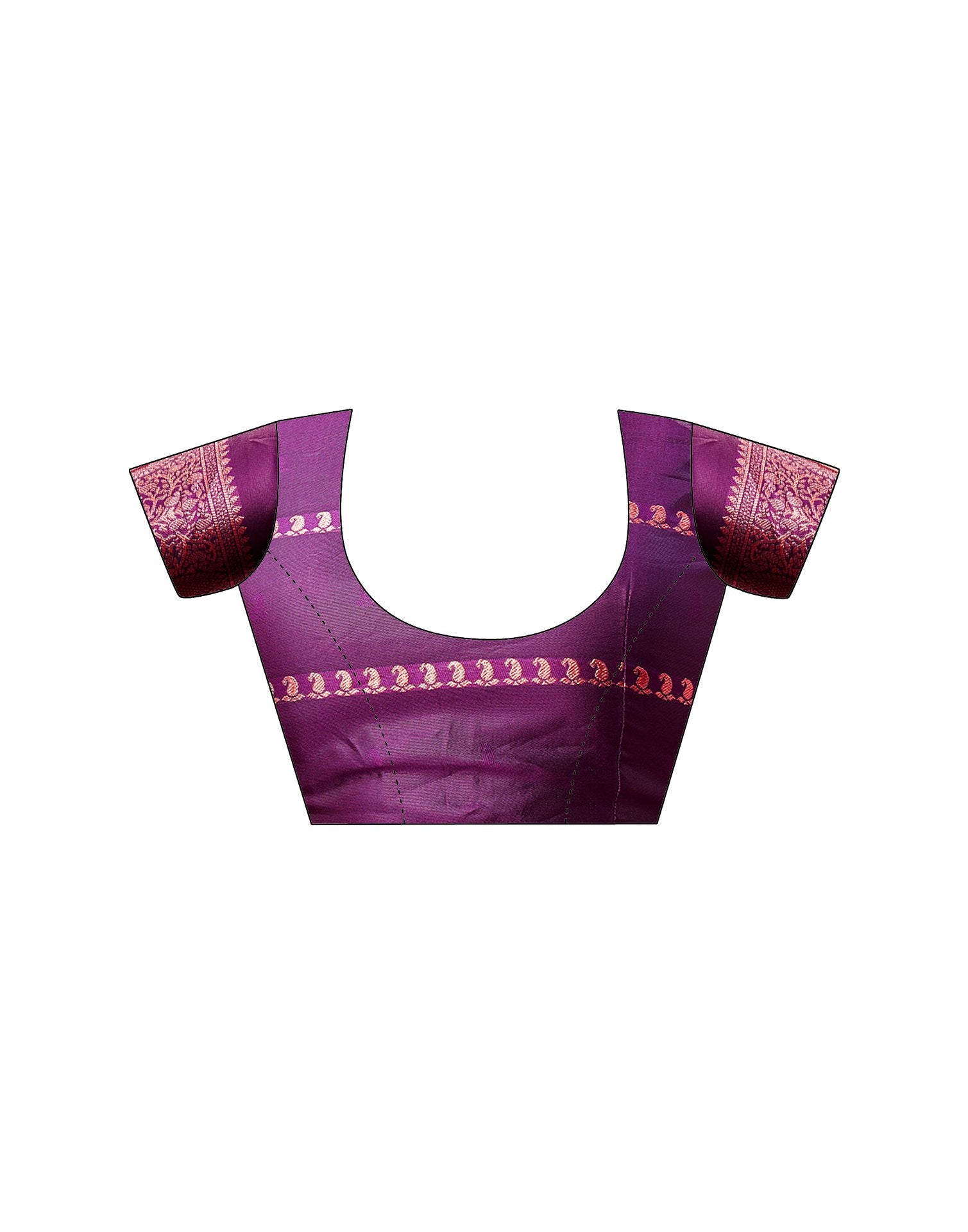 Dark Purple Silk Woven Banarasi Saree