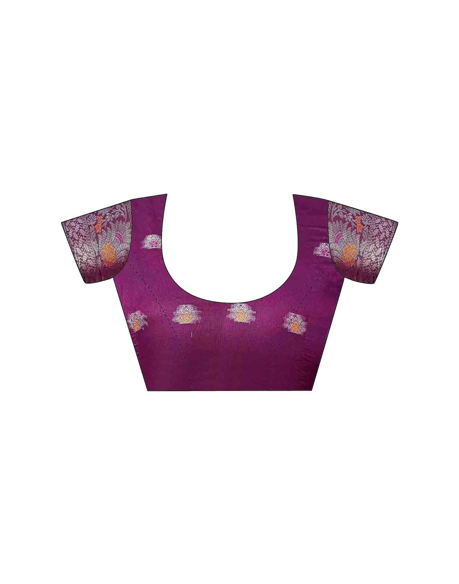 Dark Purple Organza Woven Saree