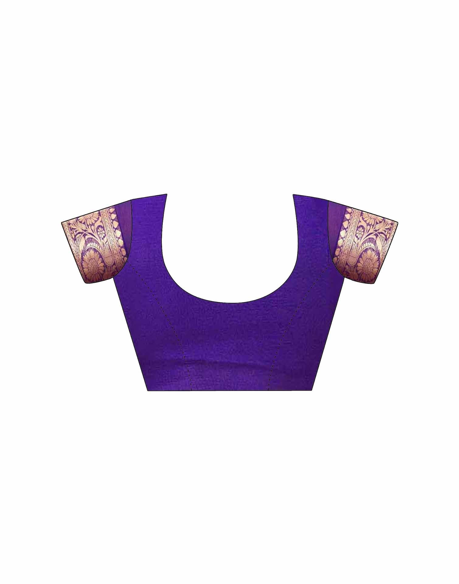 Purple Chiffon Woven Saree