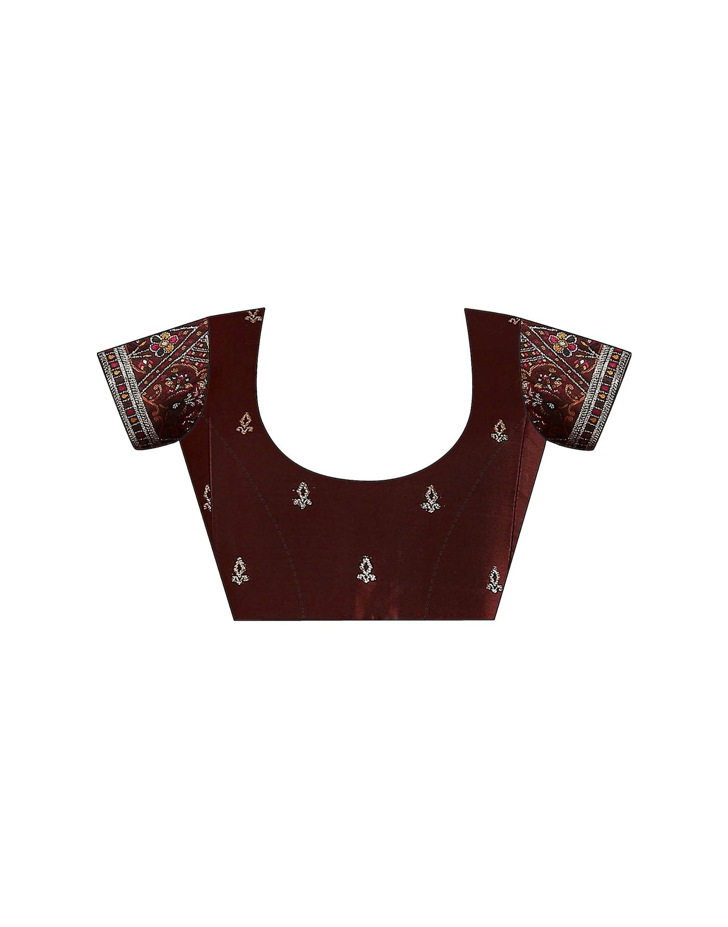 Maroon Silk Woven Saree