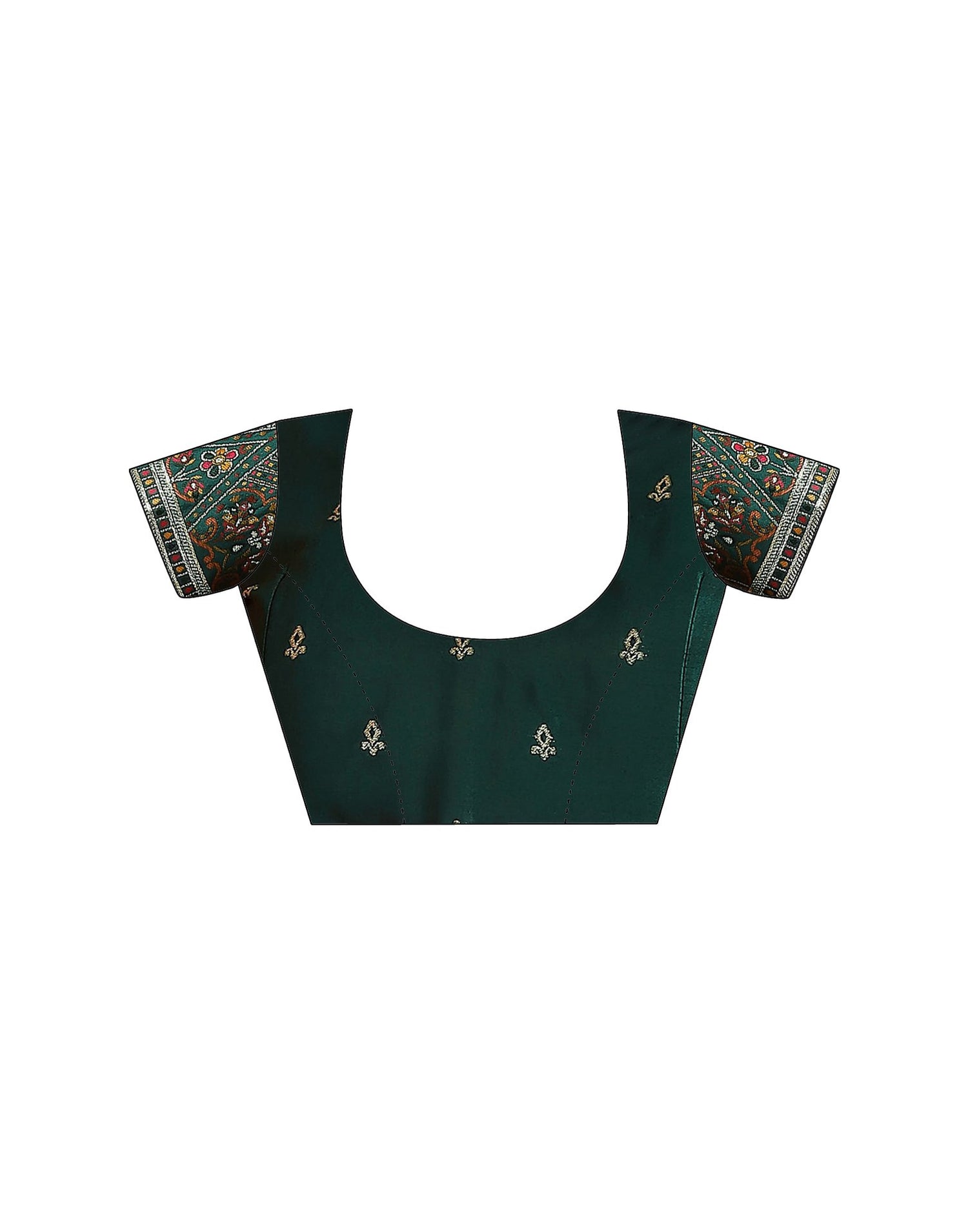 Rama Green Silk Woven Saree