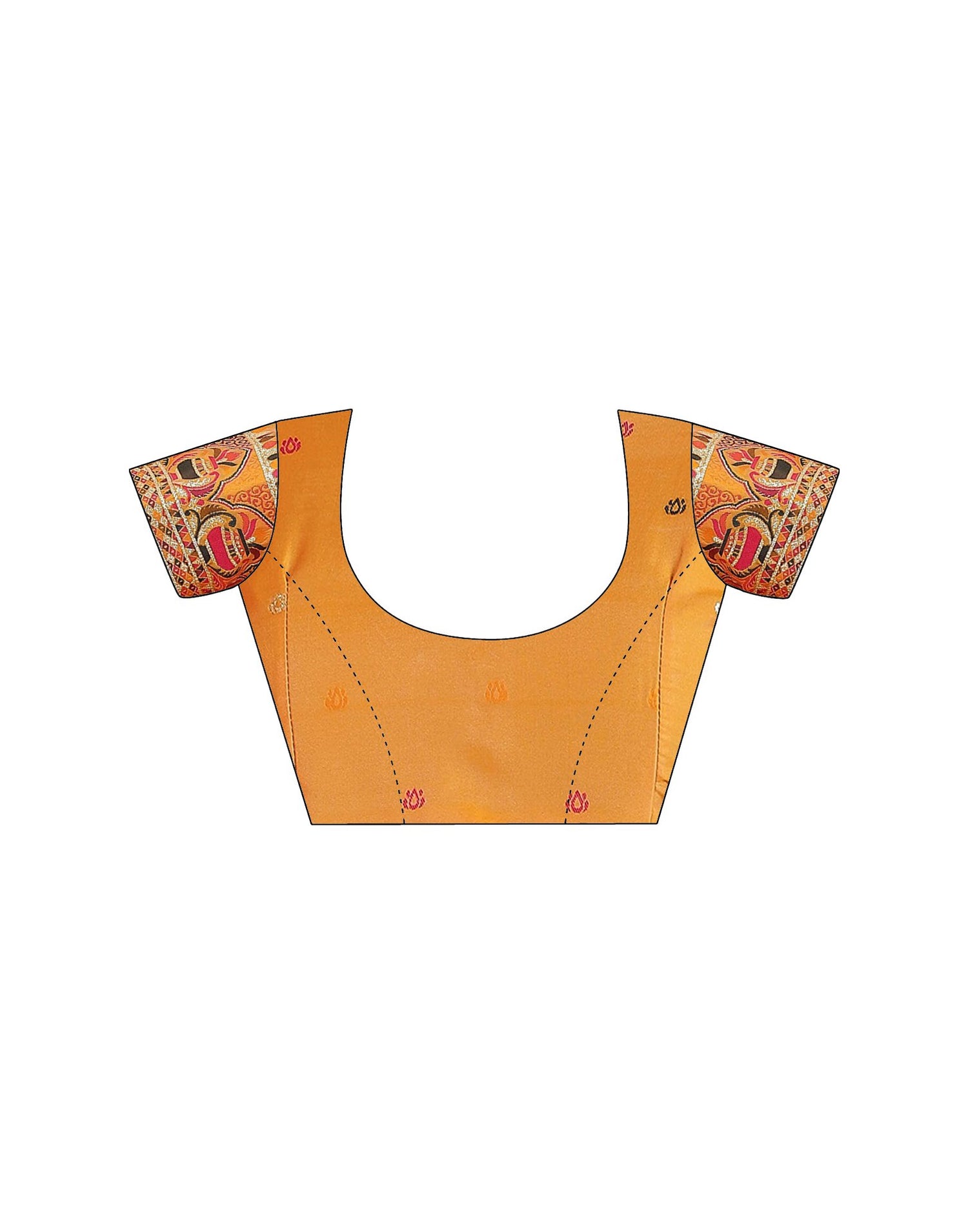 Pastel Orange Silk Woven Saree