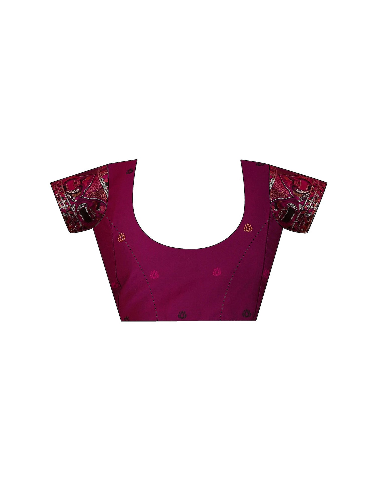 Dark Rani Pink Silk Woven Saree