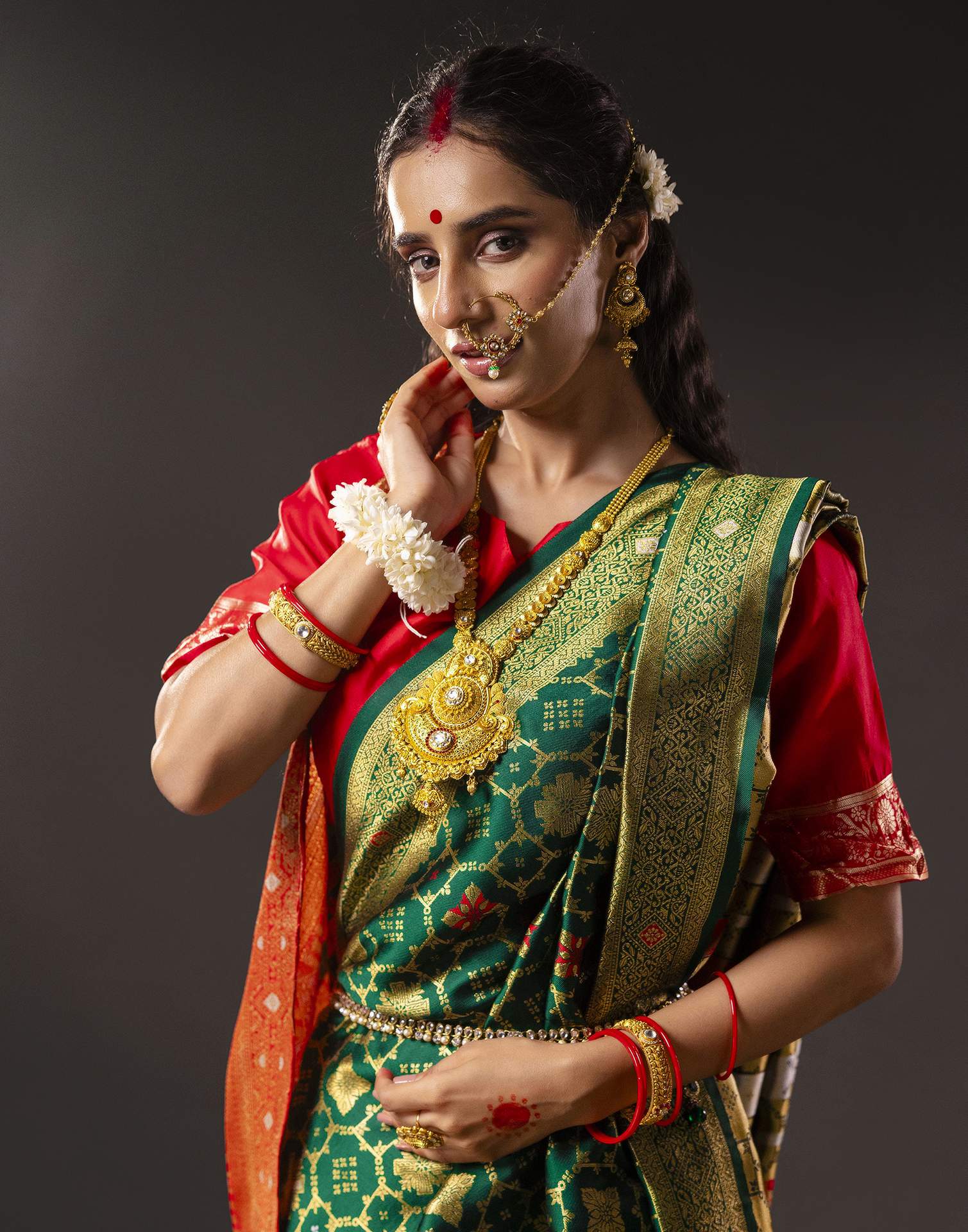 Green Silk Woven Saree