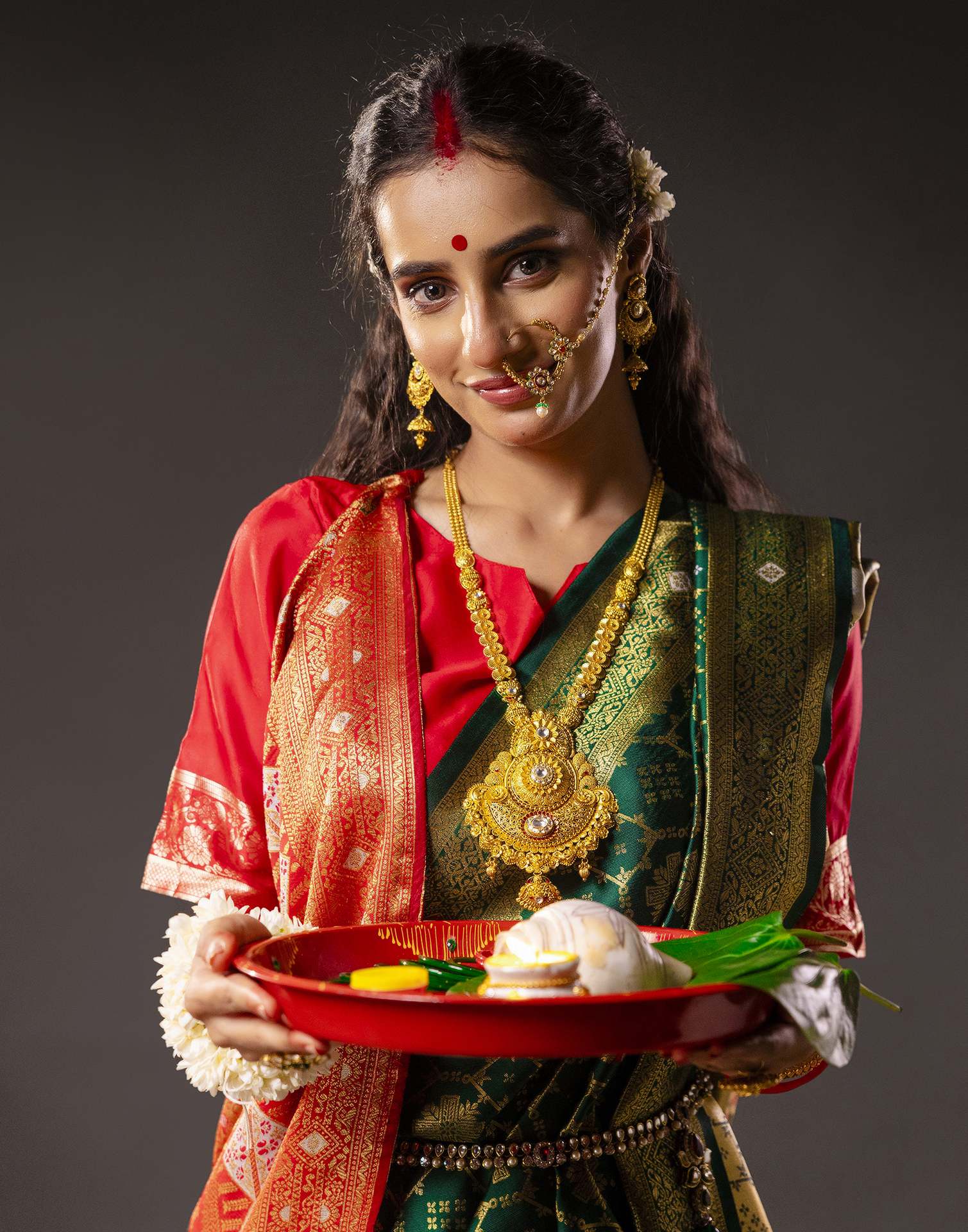 Green Silk Woven Saree