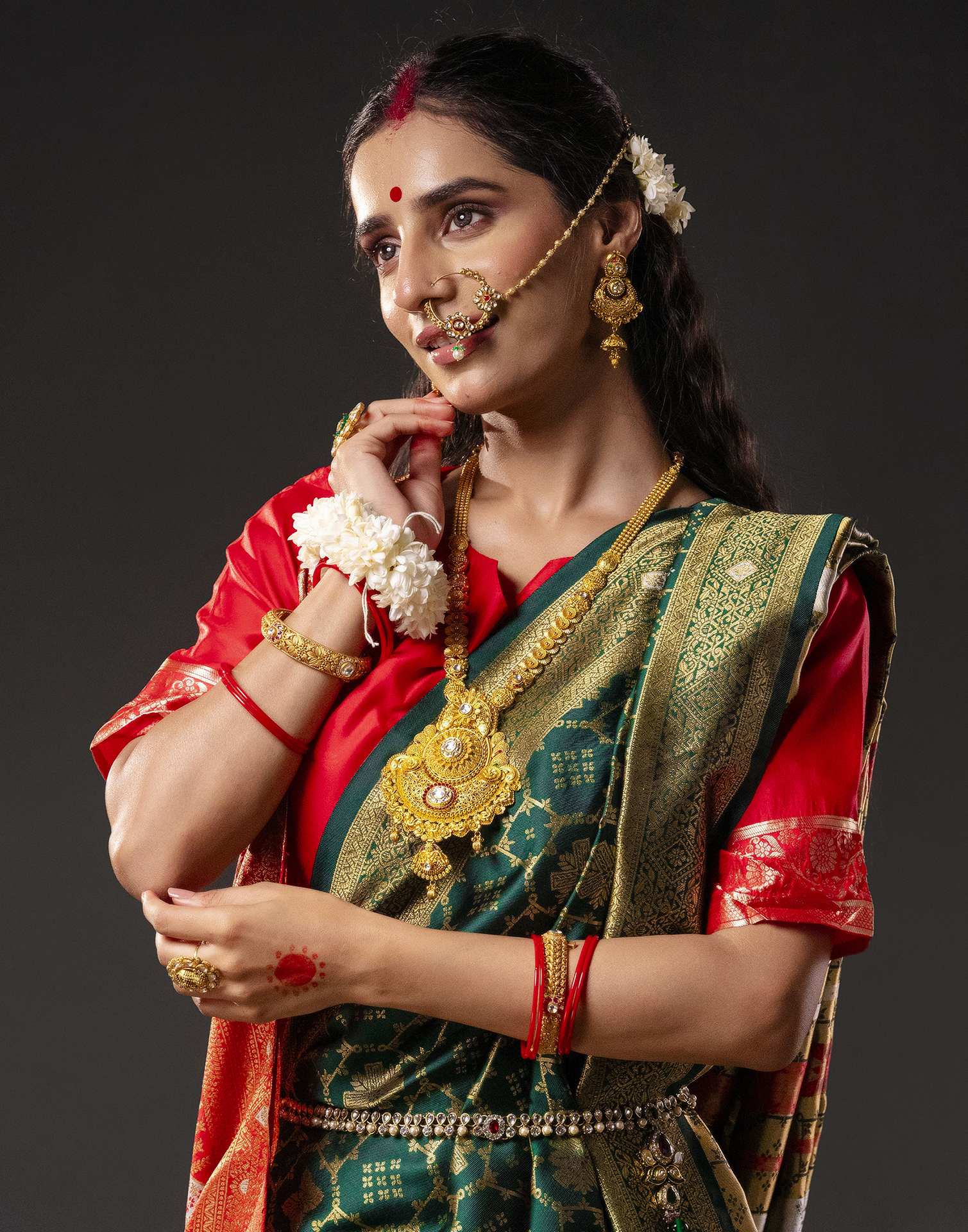 Green Silk Woven Saree