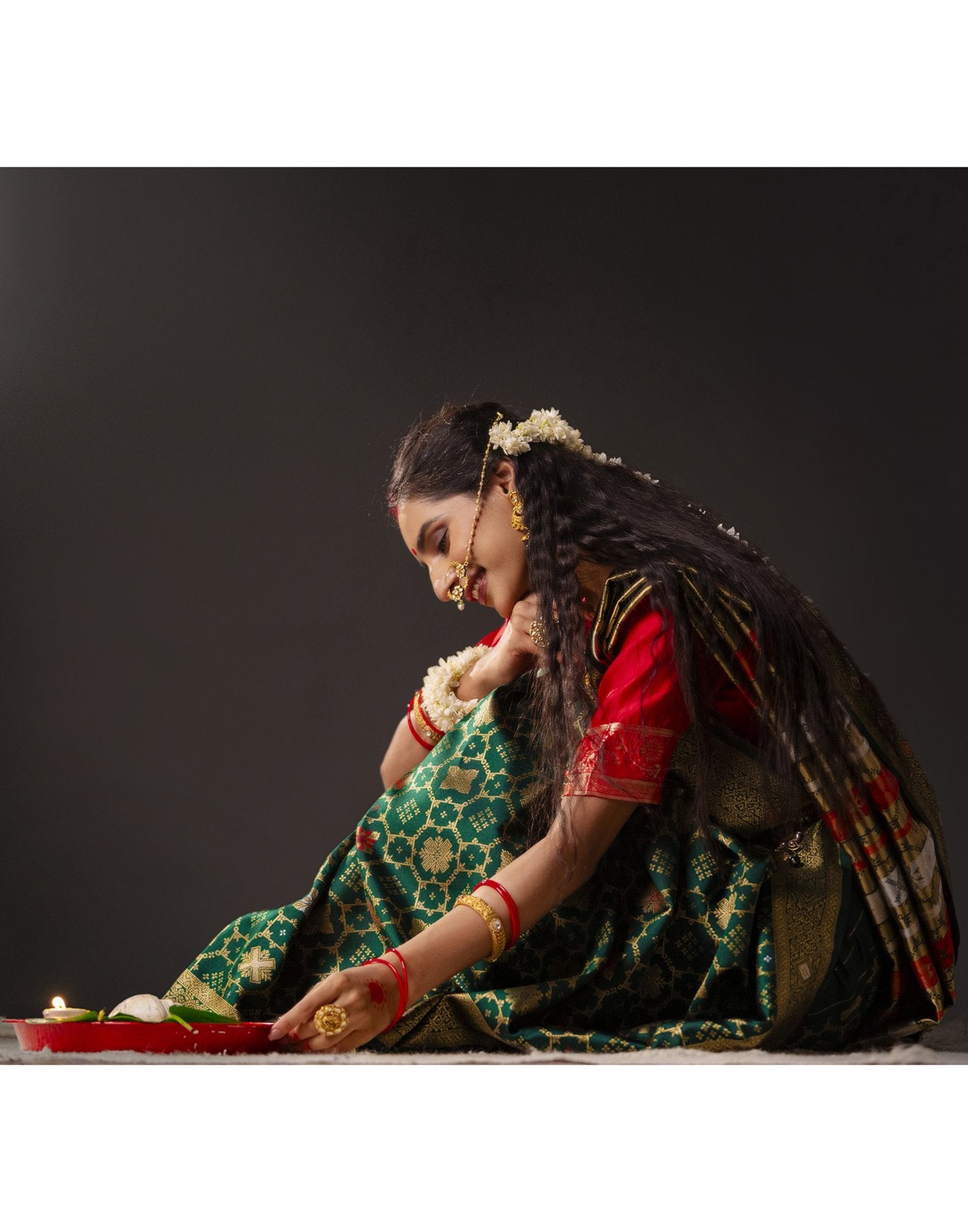 Green Silk Woven Saree