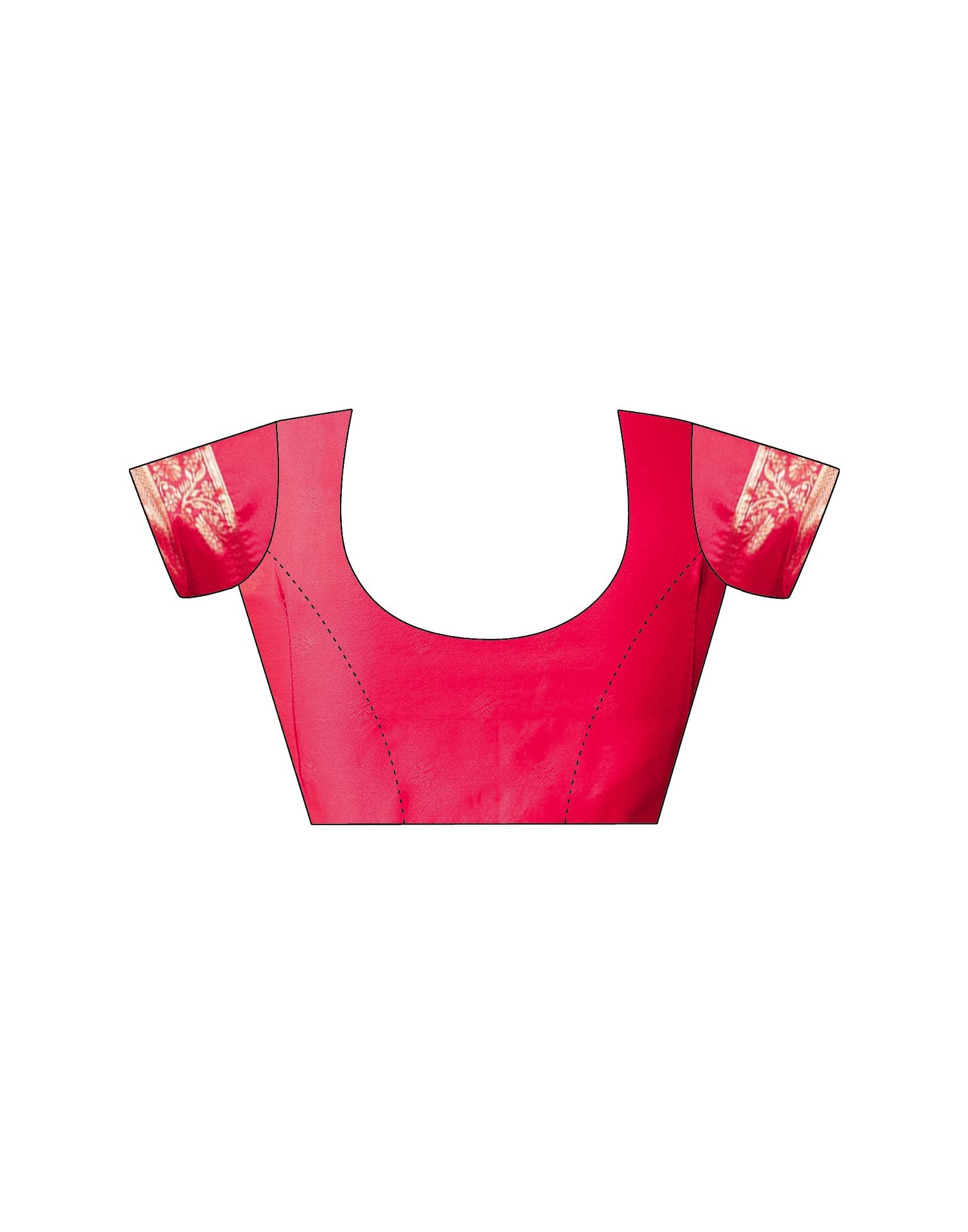 Rani Pink Silk Woven Banarasi Durga Puja Saree