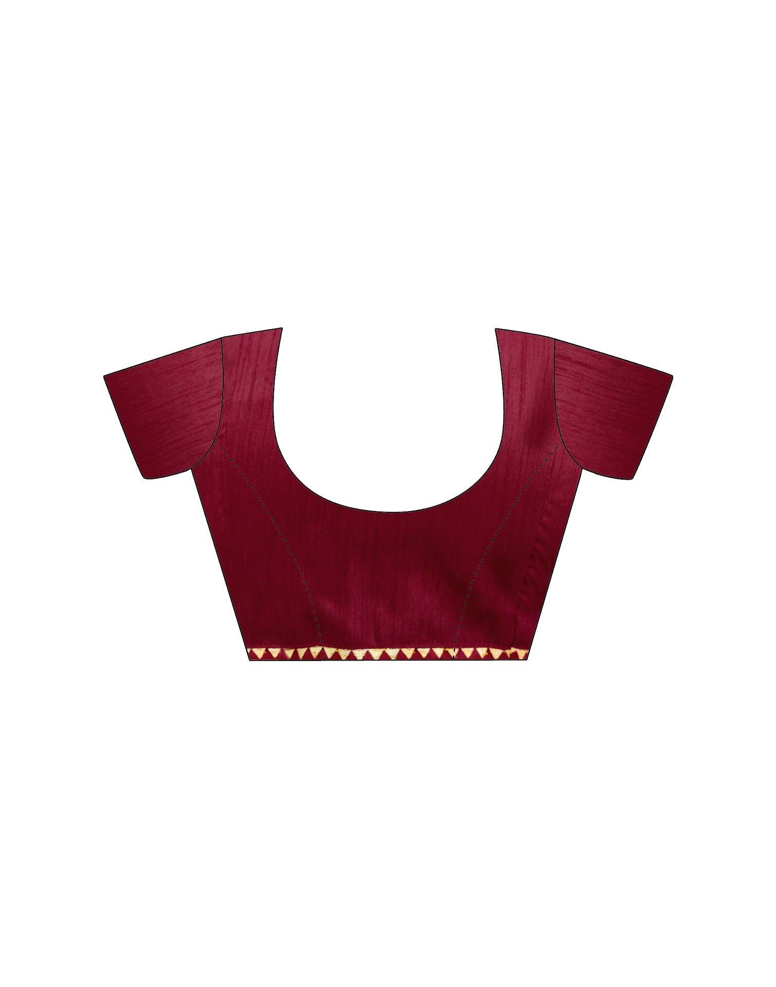 Maroon Silk Foil Printed Saree