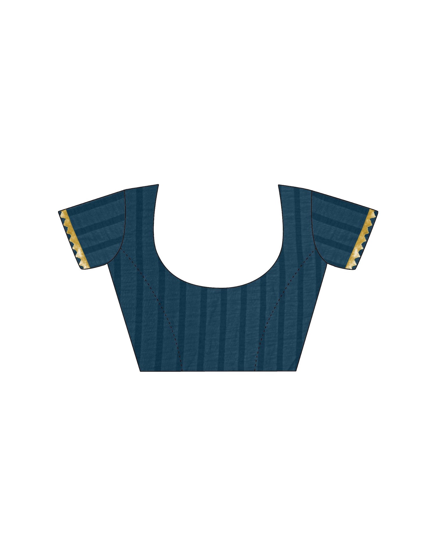 Peacock Blue Georgette Foil Printed Saree