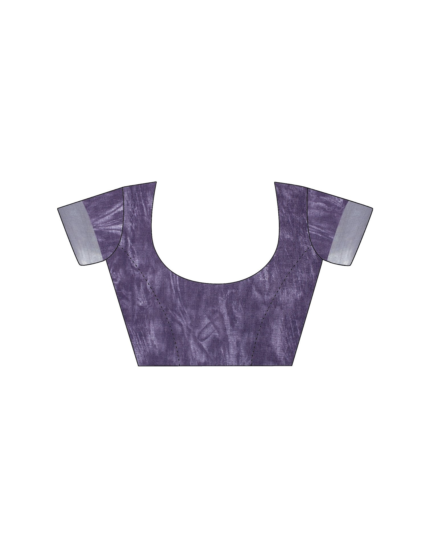 Dark Lavender Linen Printed Saree