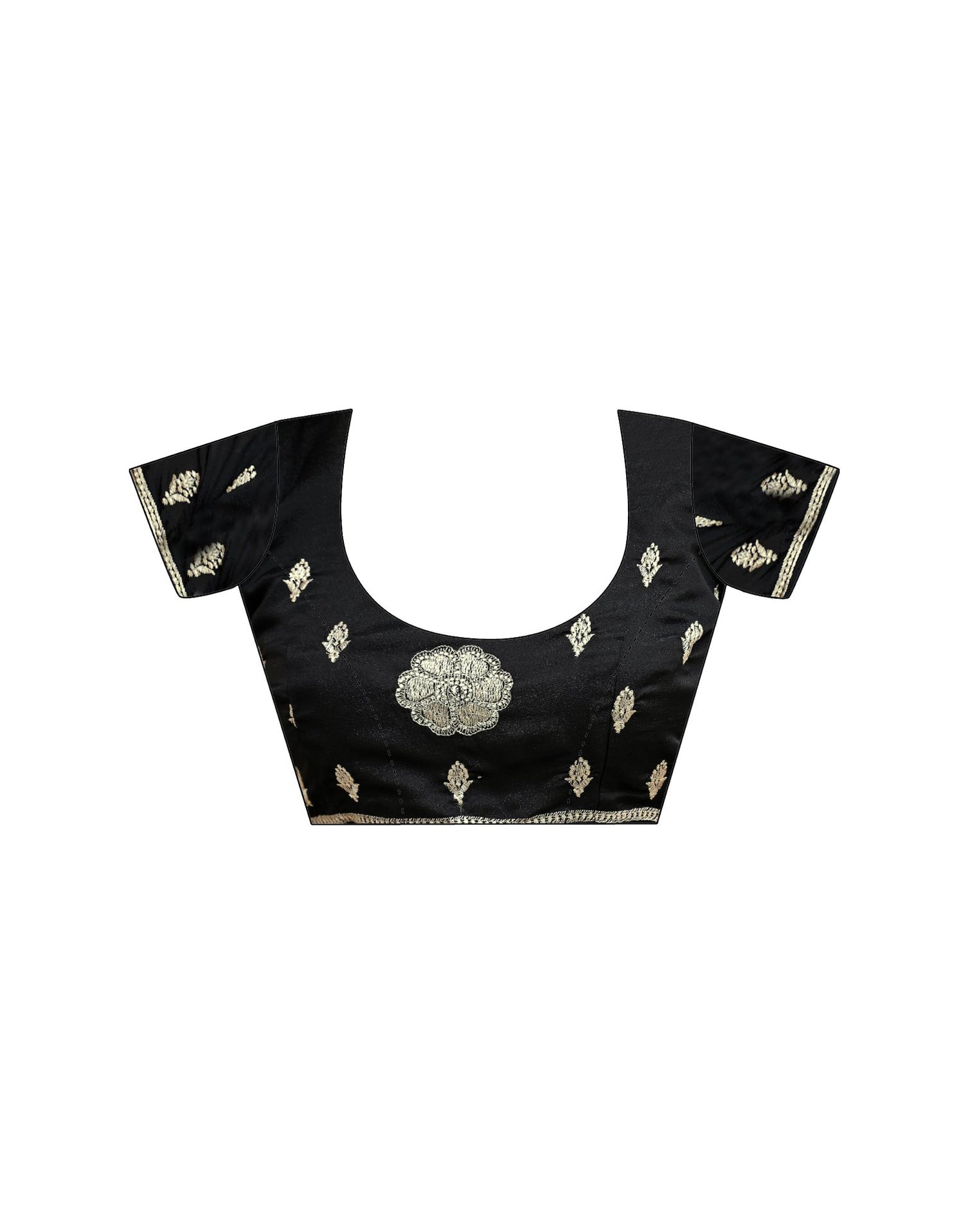 Black Georgette Embroidery Saree