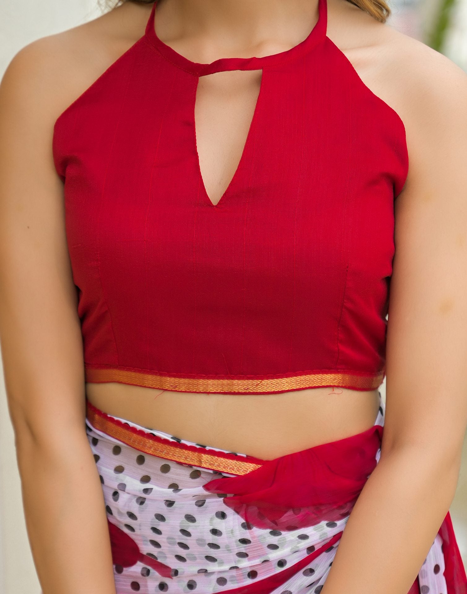 Off White Chiffon Printed Saree