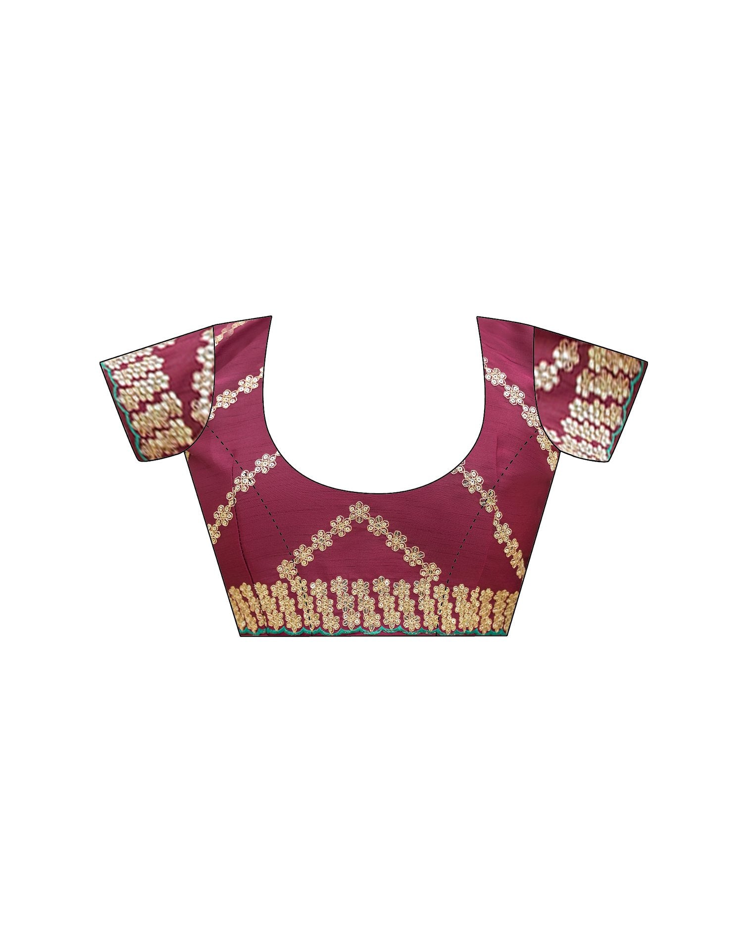 Maroon Silk Printed Bandhani Saree