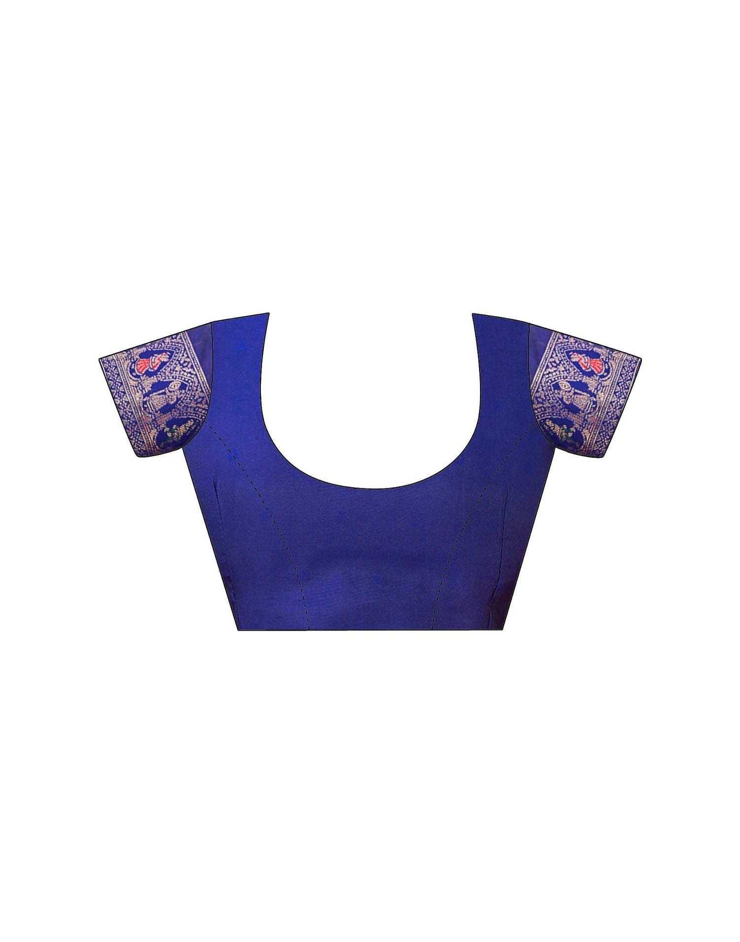 Navy Blue Silk Woven Banarasi Saree