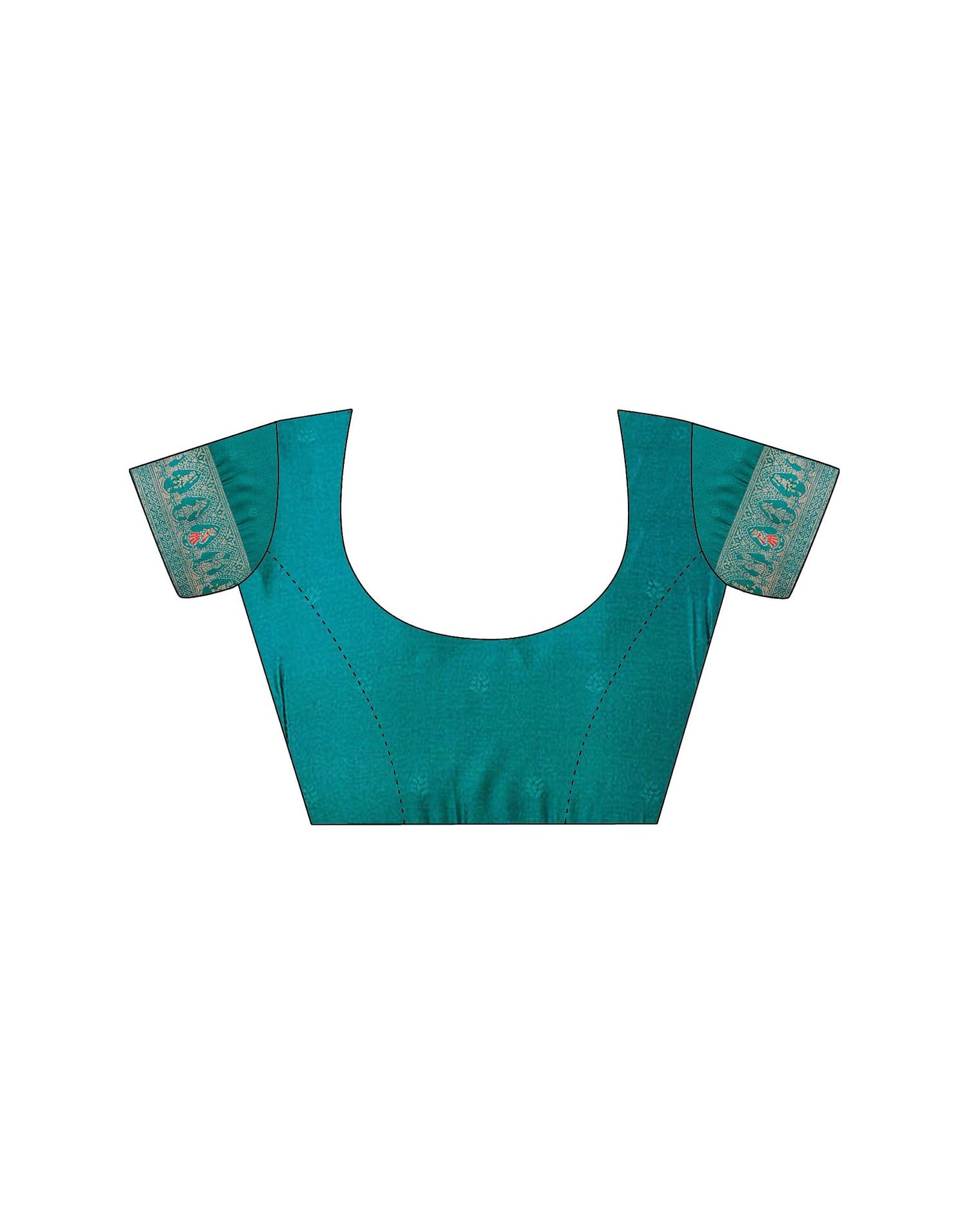 Teal Green Silk Woven Banarasi Saree