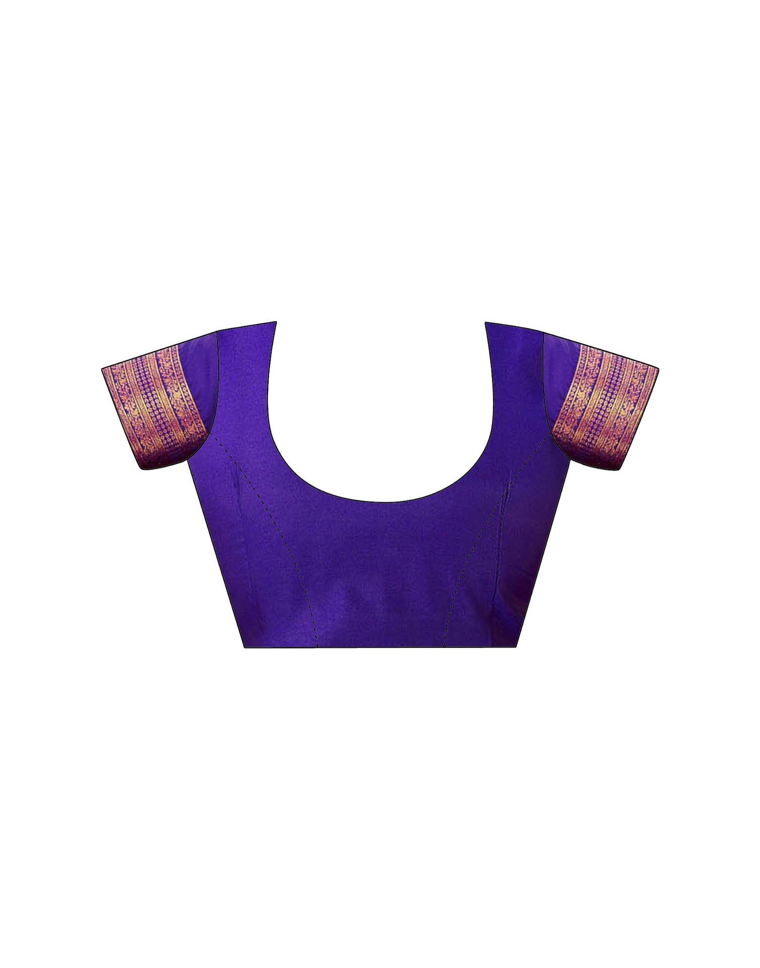 Dark Purple Silk Woven Banarasi Saree