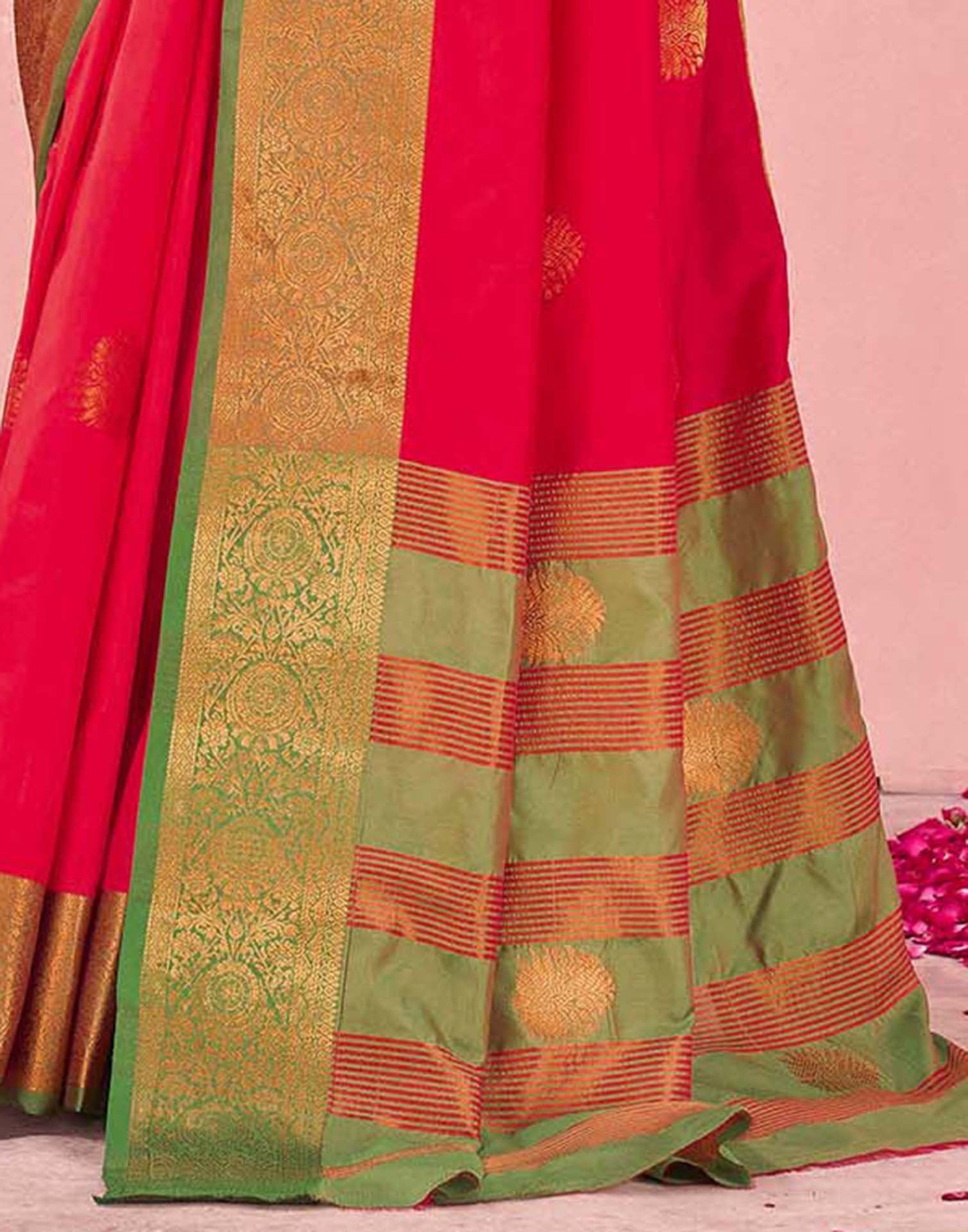 Red Silk Woven Saree