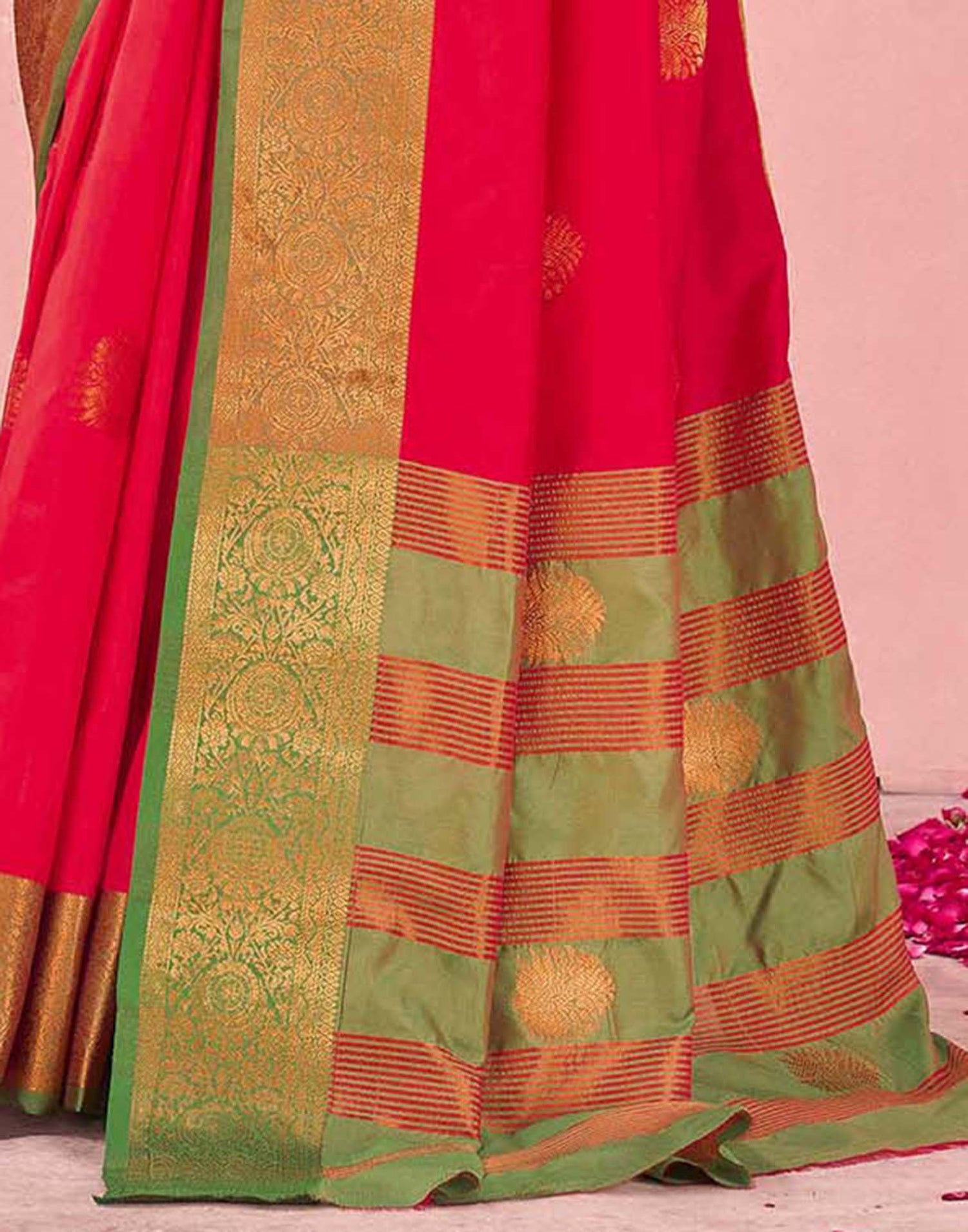 Red Silk Woven Saree